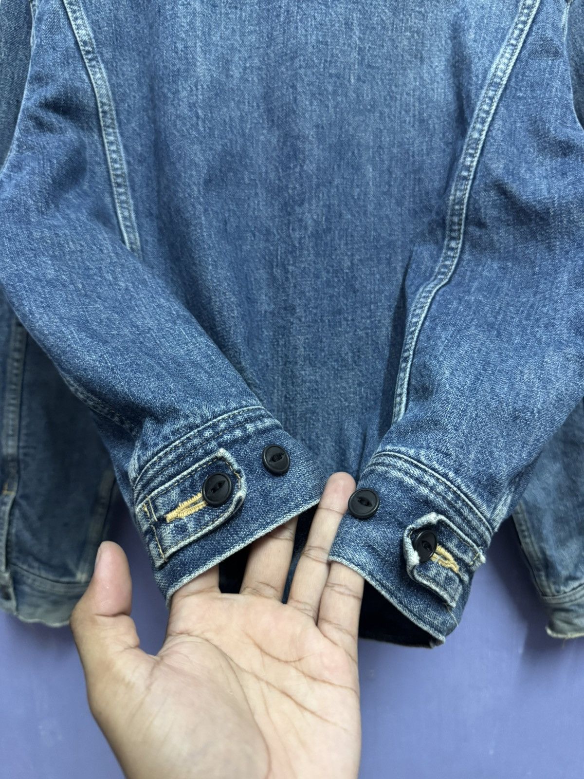 Lee Vintage 70s Lee storm Rider Blanked Linen Denim Jacket Size US M / EU 48-50 / 2 - 6 Thumbnail
