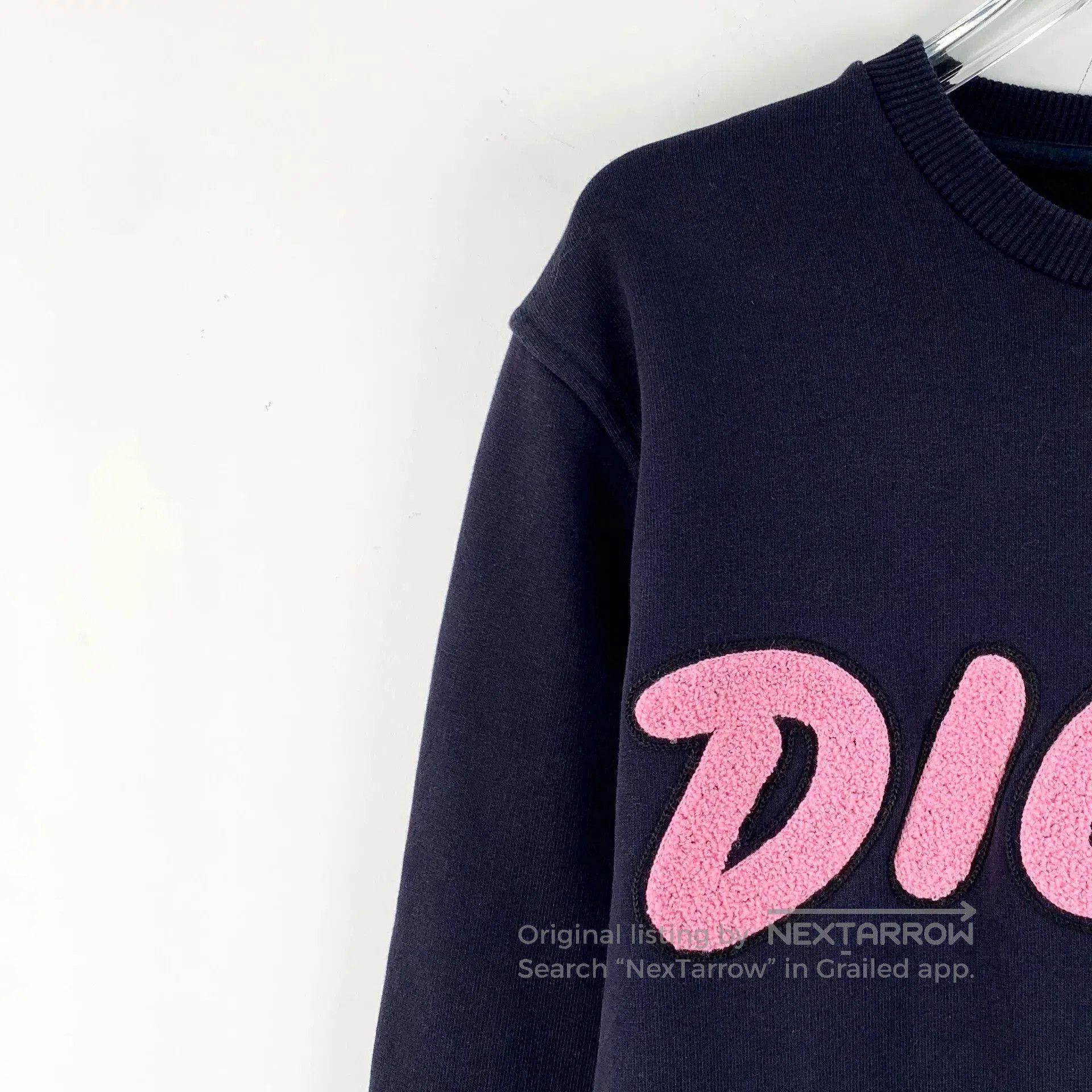 Dior dior navy logo print long sleeve sweatshirt. Size US XXS / EU 40 - 3 Thumbnail
