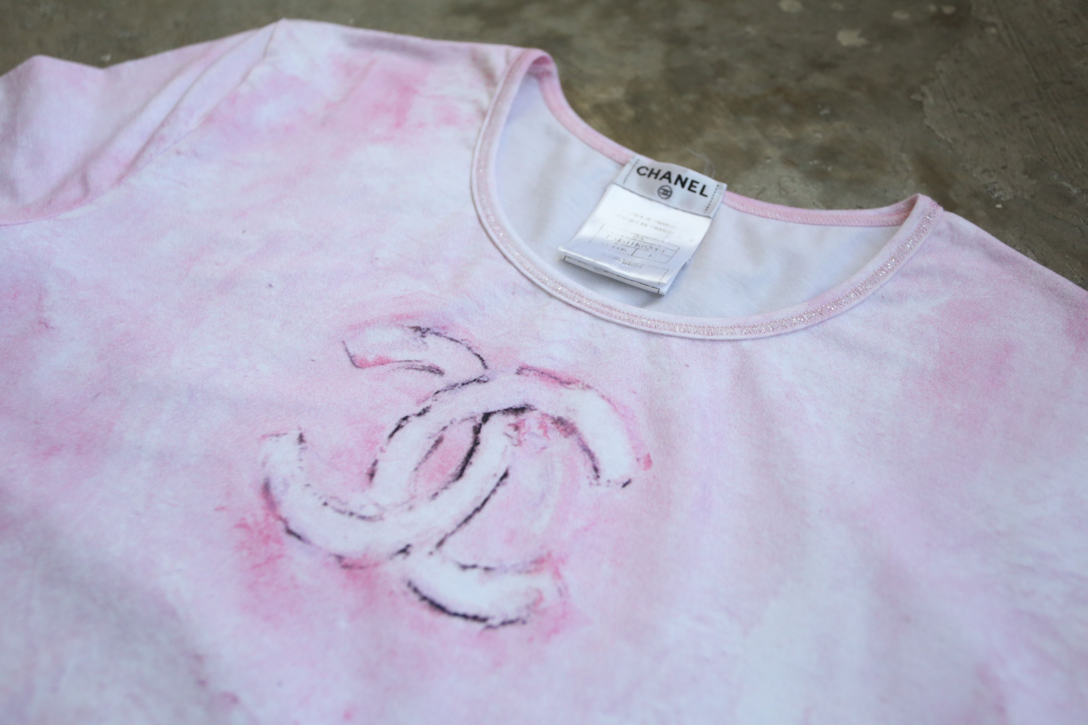 Chanel Chanel - Resort 2009 - Tie-Dye Logo Tee Size M / US 6-8 / IT 42-44 - 5 Thumbnail