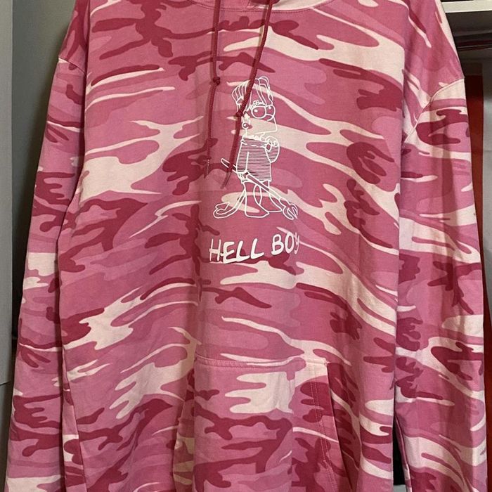 Lil peep hellboy hoodie best sale pink camo