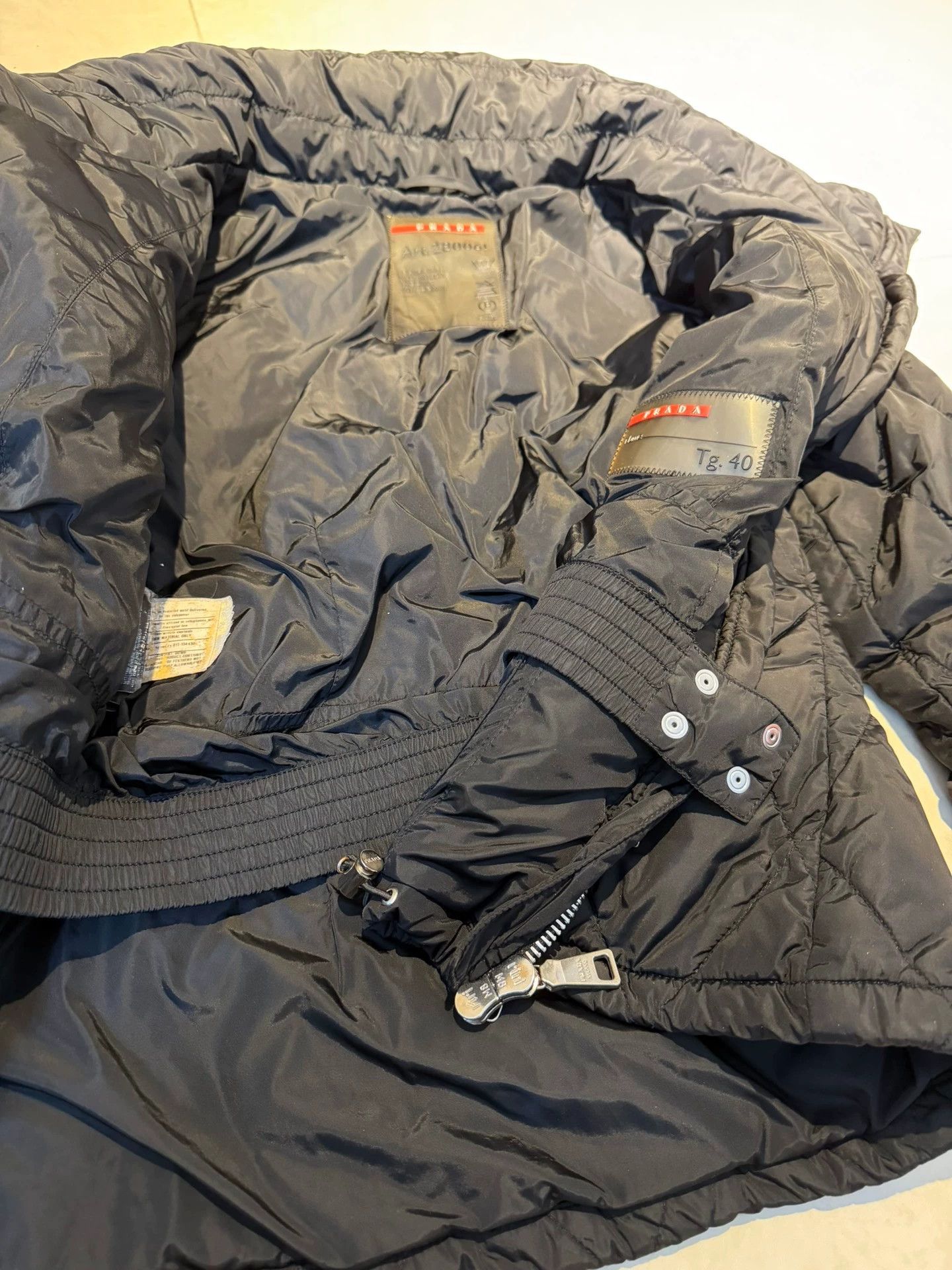 Prada Prada Archive Black Scarf Collar Puffer Jacket 40 Unisex Size S / US 4 / IT 40 - 4 Thumbnail
