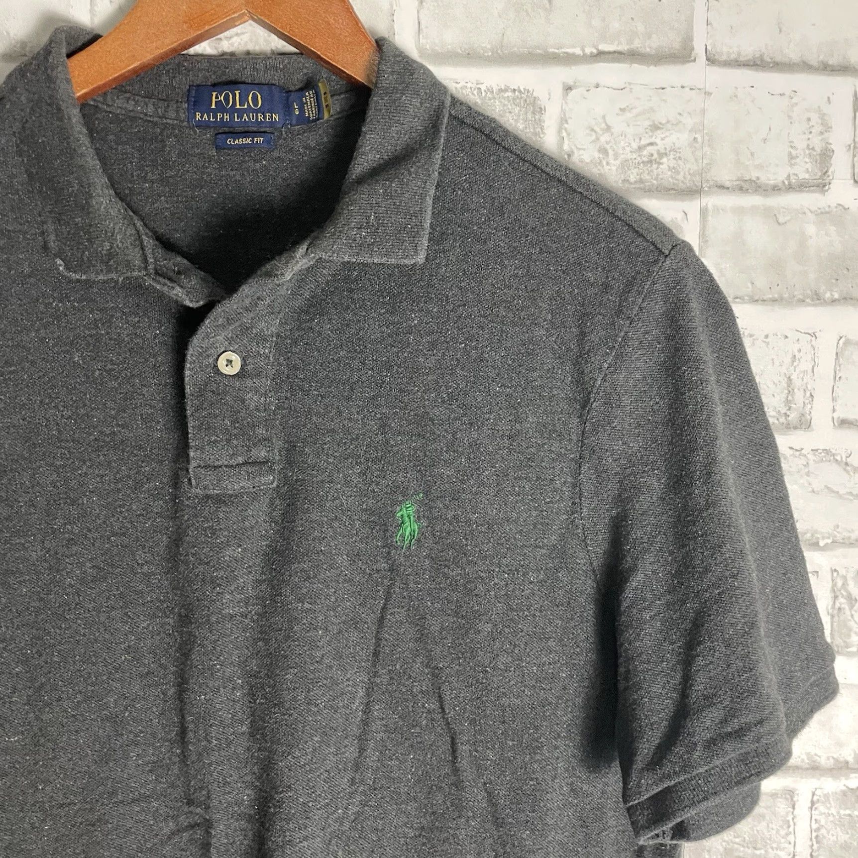 Polo Ralph Lauren Polo Ralph Lauren Polo Shirt Mens L Gray Classic Fit Size US L / EU 52-54 / 3 - 2 Thumbnail