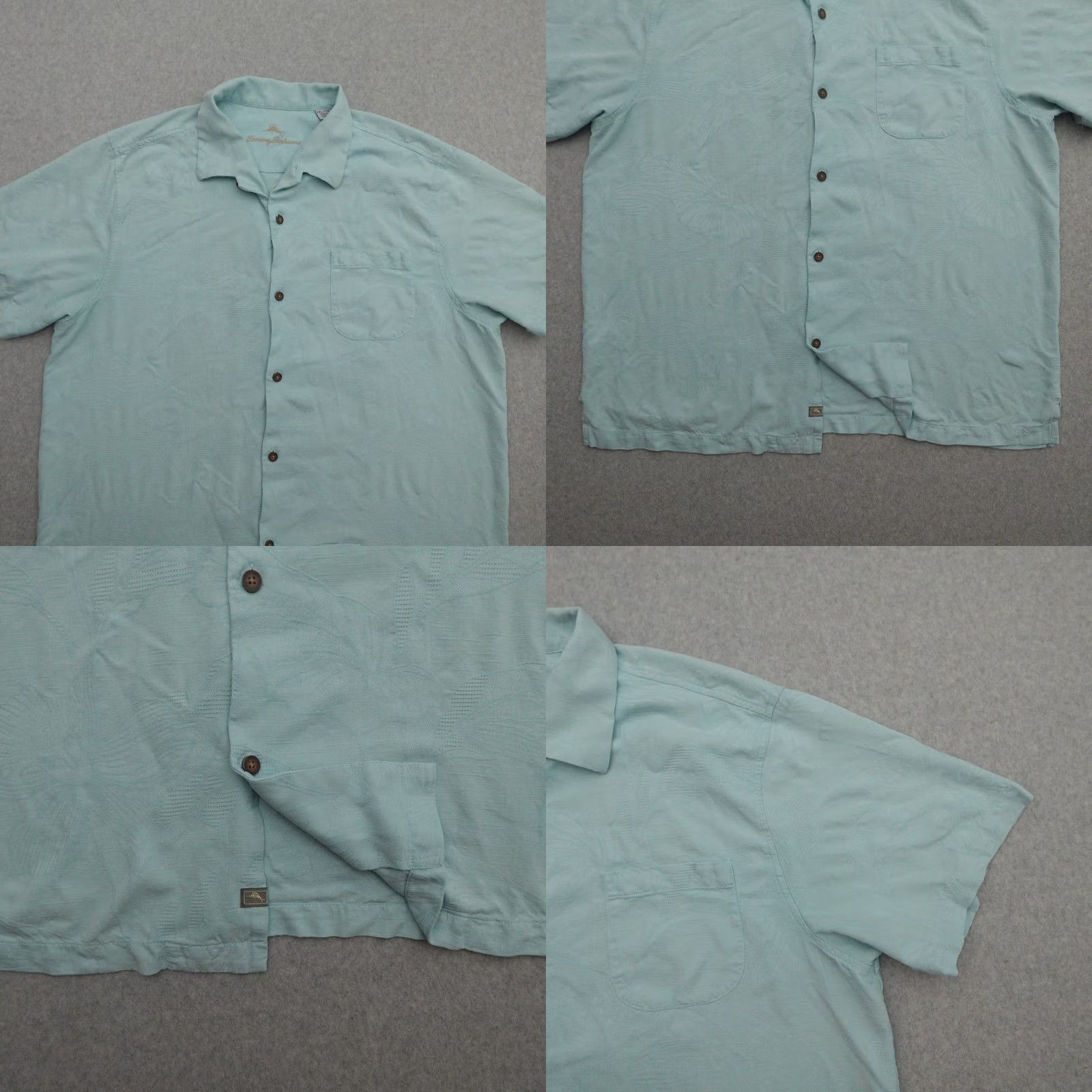 Tommy Bahama Tommy Bahama Button-Up Shirt XXL Silk Shirt Men Blue Short Sleeve 2XL Button-Up Size US XXL / EU 58 / 5 - 8 Thumbnail