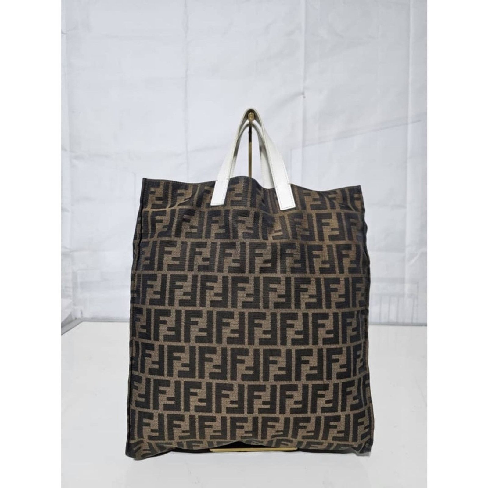 Fendi Authent FENDI Zucca Special Shopping Tote Tobacco TOP HANDLE Size ONE SIZE - 1 Thumbnail
