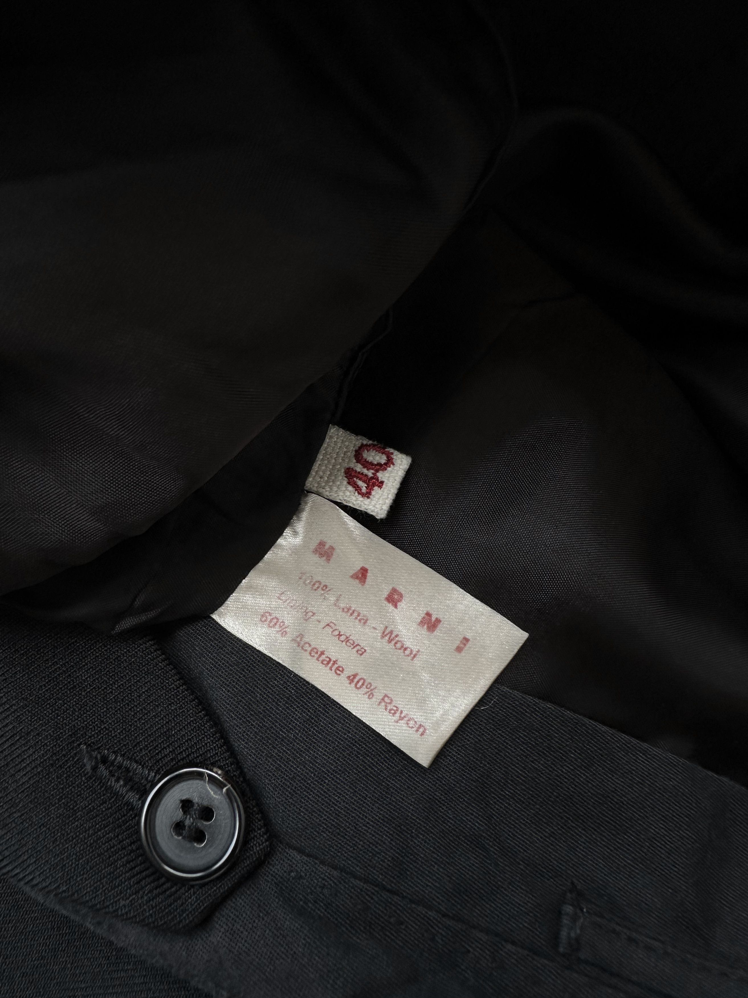 Marni Marni black wool classic trousers Size 27" / US 4 / IT 40 - 7 Thumbnail