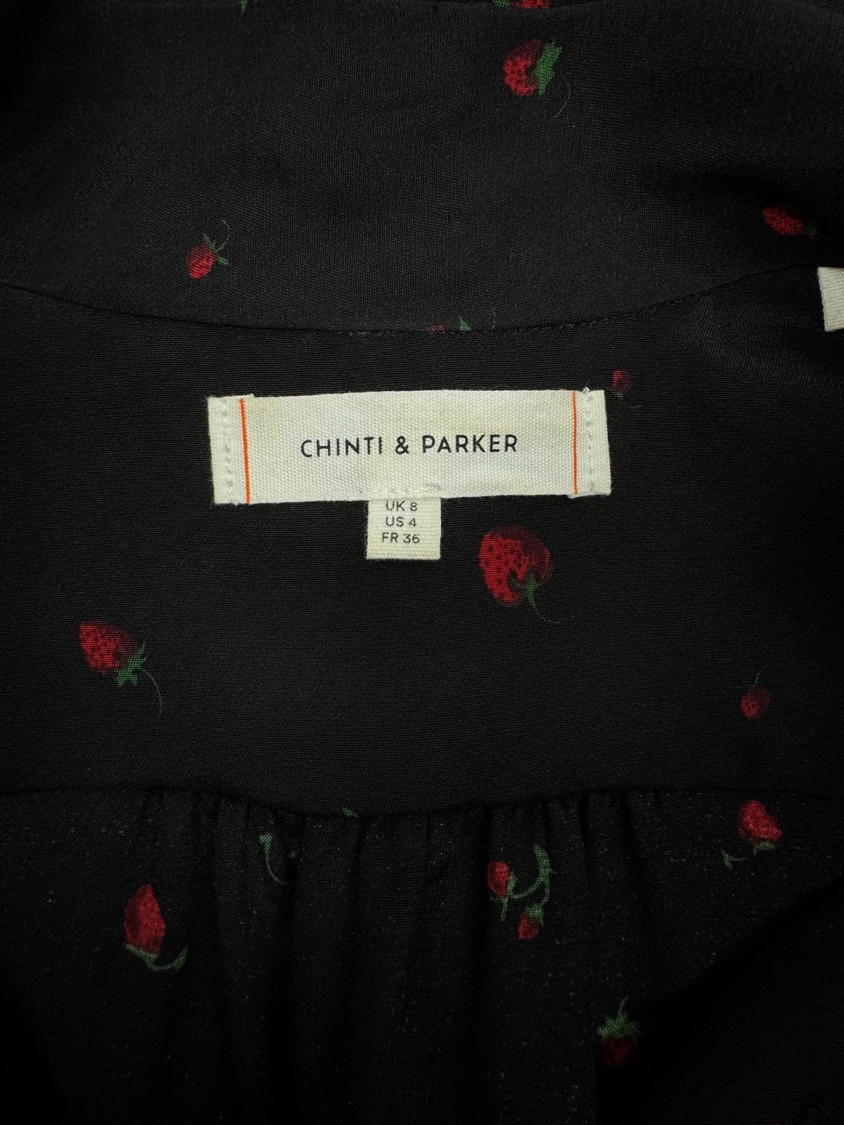CHINTI & PARKER Chinti & Parker Silk Blouse Button Up Strawberries Printed Size S / US 4 / IT 40 - 11 Thumbnail