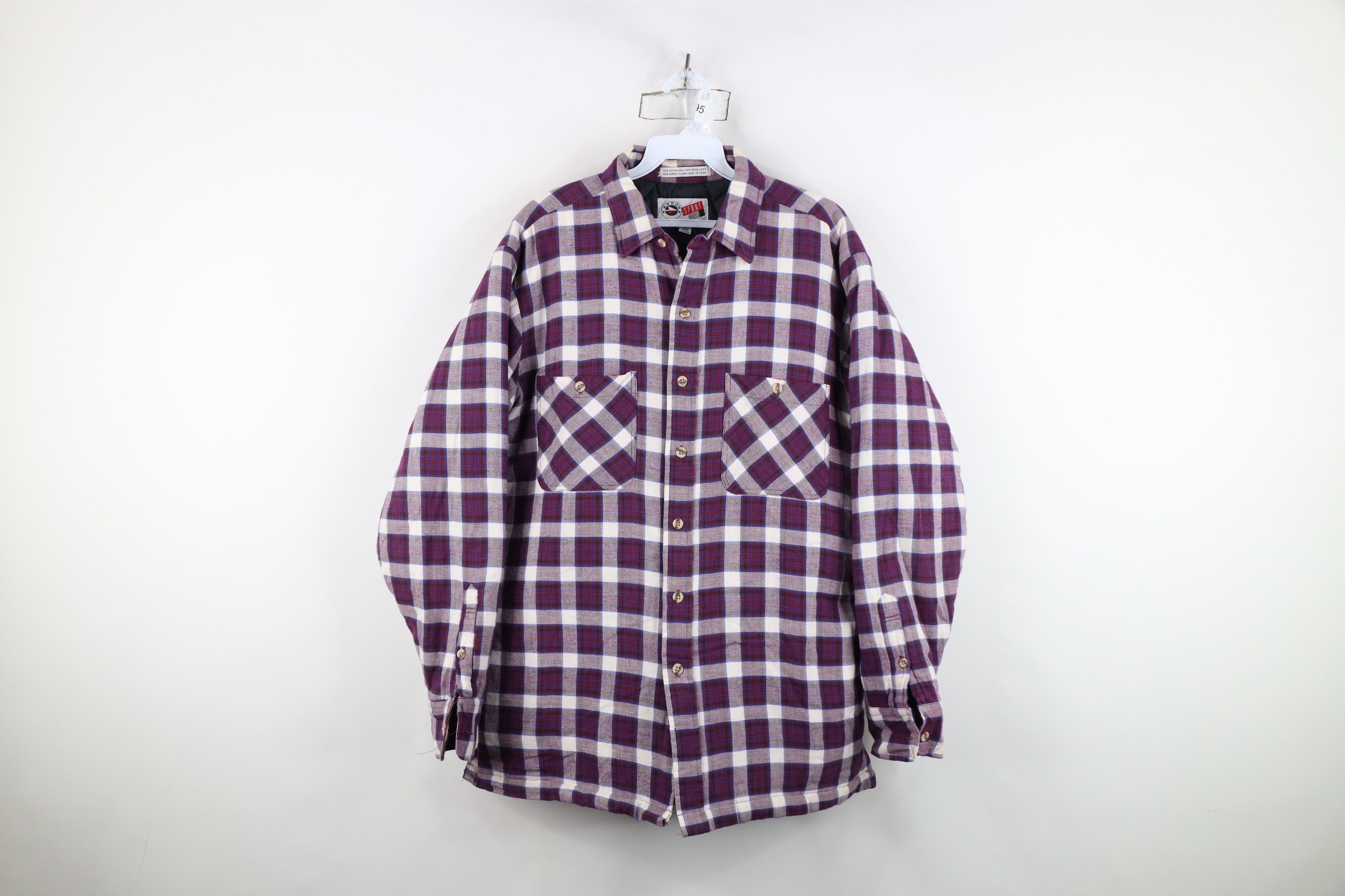 Vintage Vintage 90s Streetwear Flannel Button Shirt Jacket Plaid Size US L / EU 52-54 / 3 - 1 Thumbnail