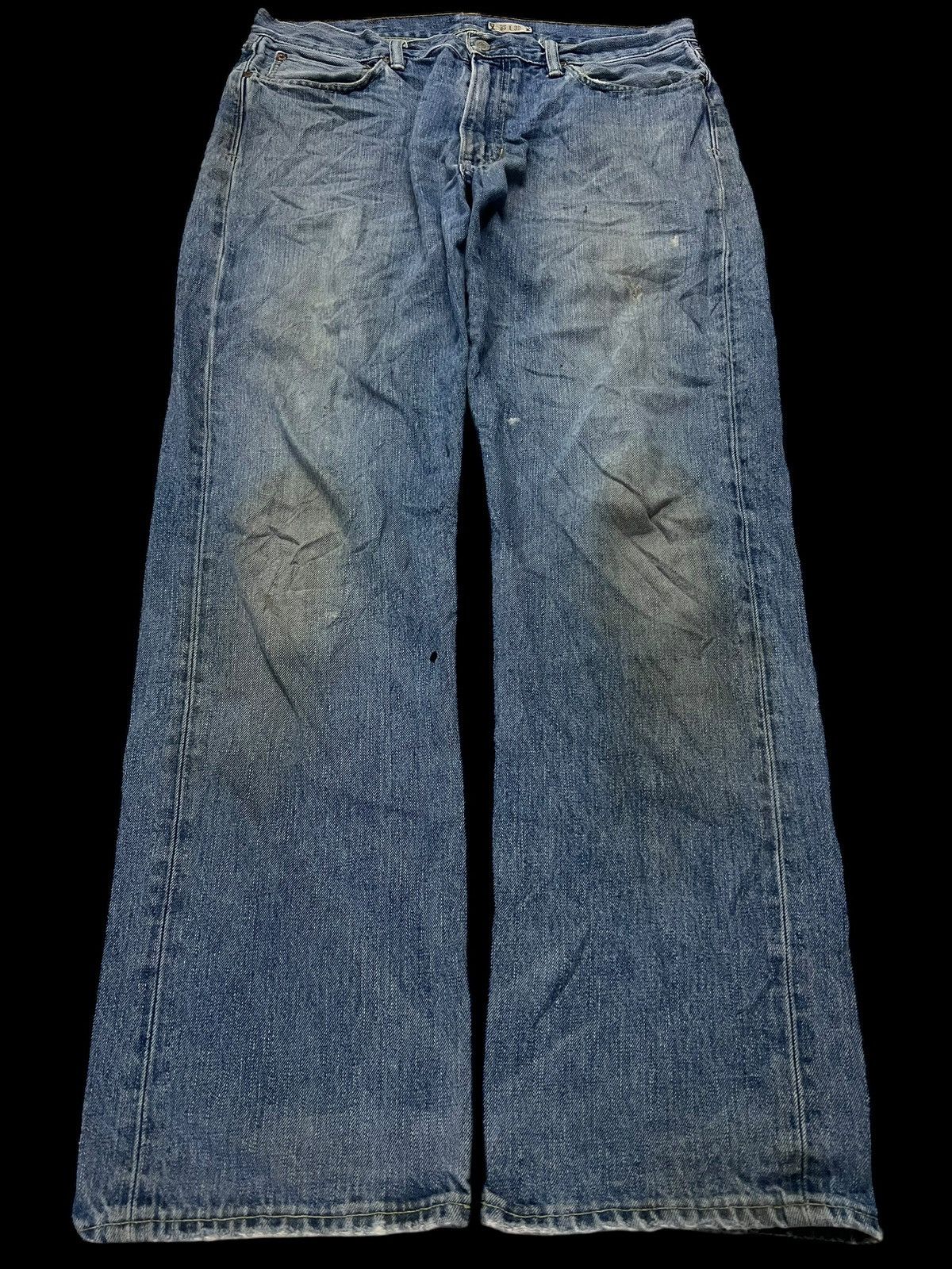 If Six Was Nine × Ralph Lauren 🌈90s Ralph Lauren Flare Mud Wash Zipper Jean Size US 35 - 1 Thumbnail