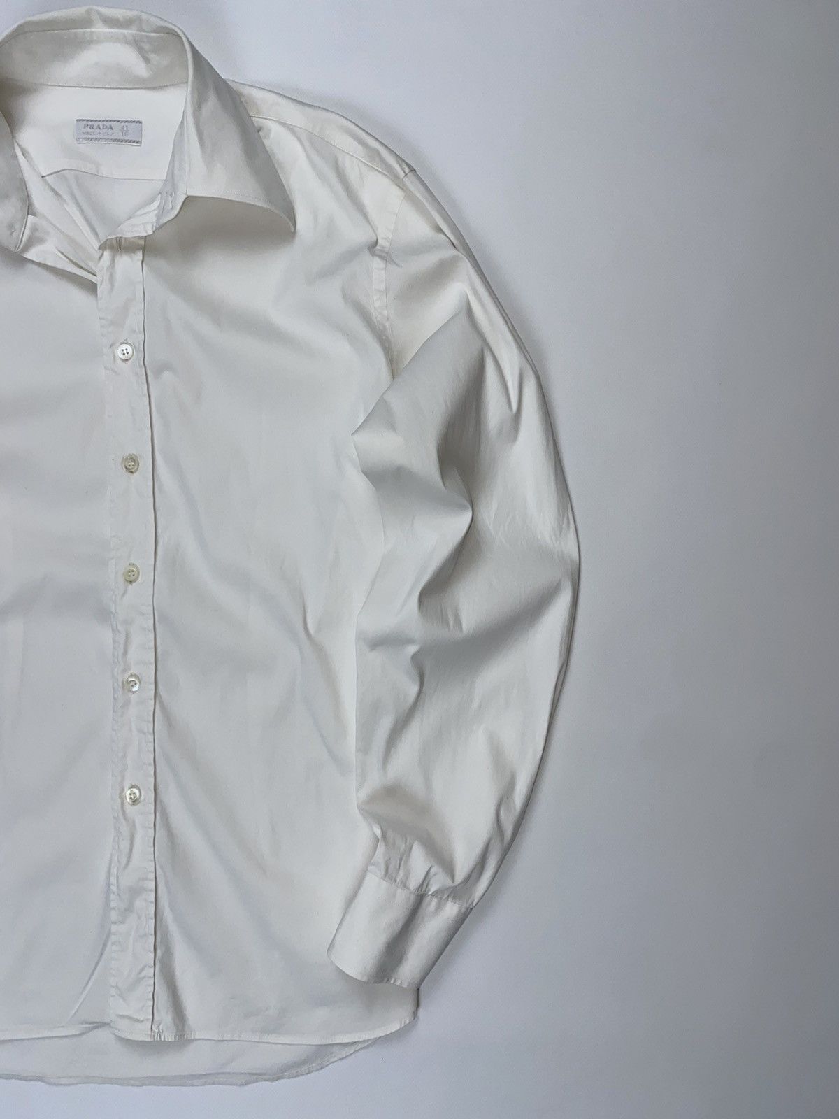 Prada 🚨 Prada Milano vintage button ups long sleeve shirt 41 / 16 Size US L / EU 52-54 / 3 - 3 Thumbnail