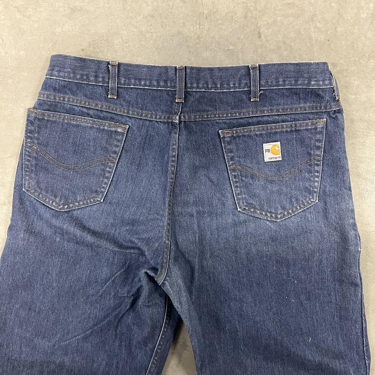 Vintage Crazy Vintage Y2K/2000s Baggy Carhartt Flame Resistant Workwear Dark Wash Denim Jeans! Size US 40 / EU 56 - 6 Thumbnail