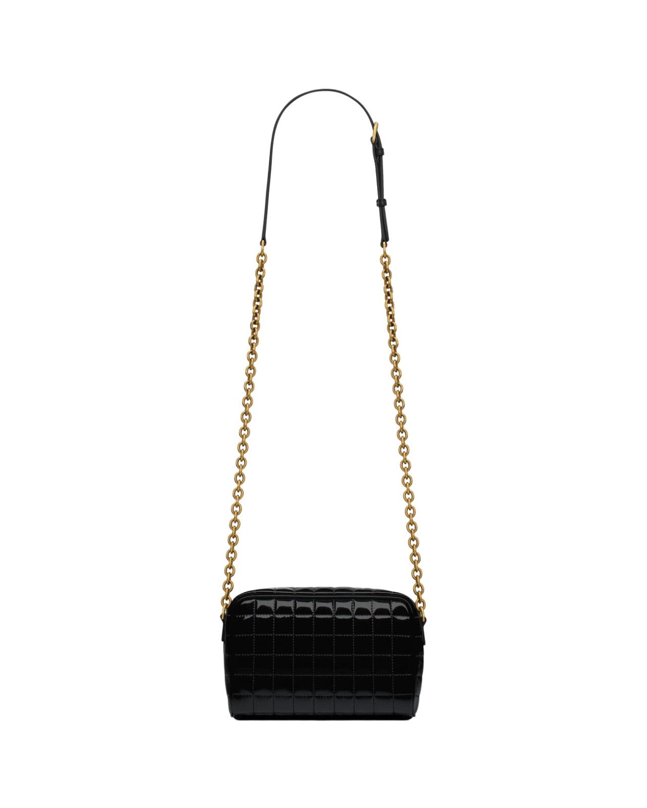 Saint Laurent Paris SAINT LAURENT Cassandre Black Shiny Canvas Camera Bag Size ONE SIZE - 2 Thumbnail