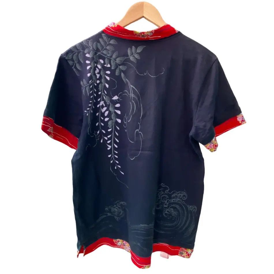 Japanese Brand 2000's Flower Wave Japanese Double Layer Shirt Size US L / EU 52-54 / 3 - 7 Thumbnail