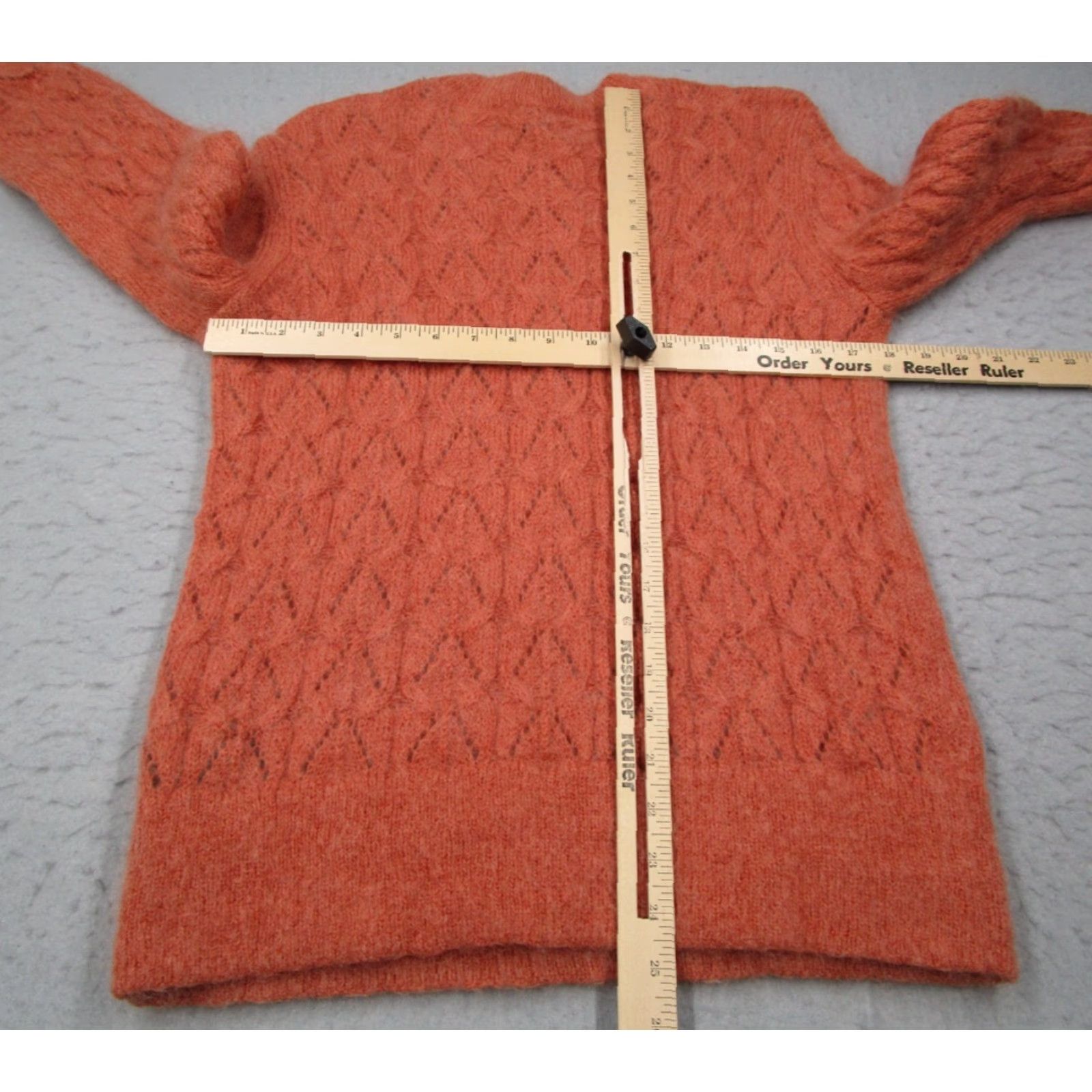 Vintage Los Angeles Atelier & Other Stories Women Orange Crew Neck Long Sleeve Mohair Wool Polyamide Knit Pullover Sweater Small Vintage: No? Size S / US 4 / IT 40 - 4 Thumbnail