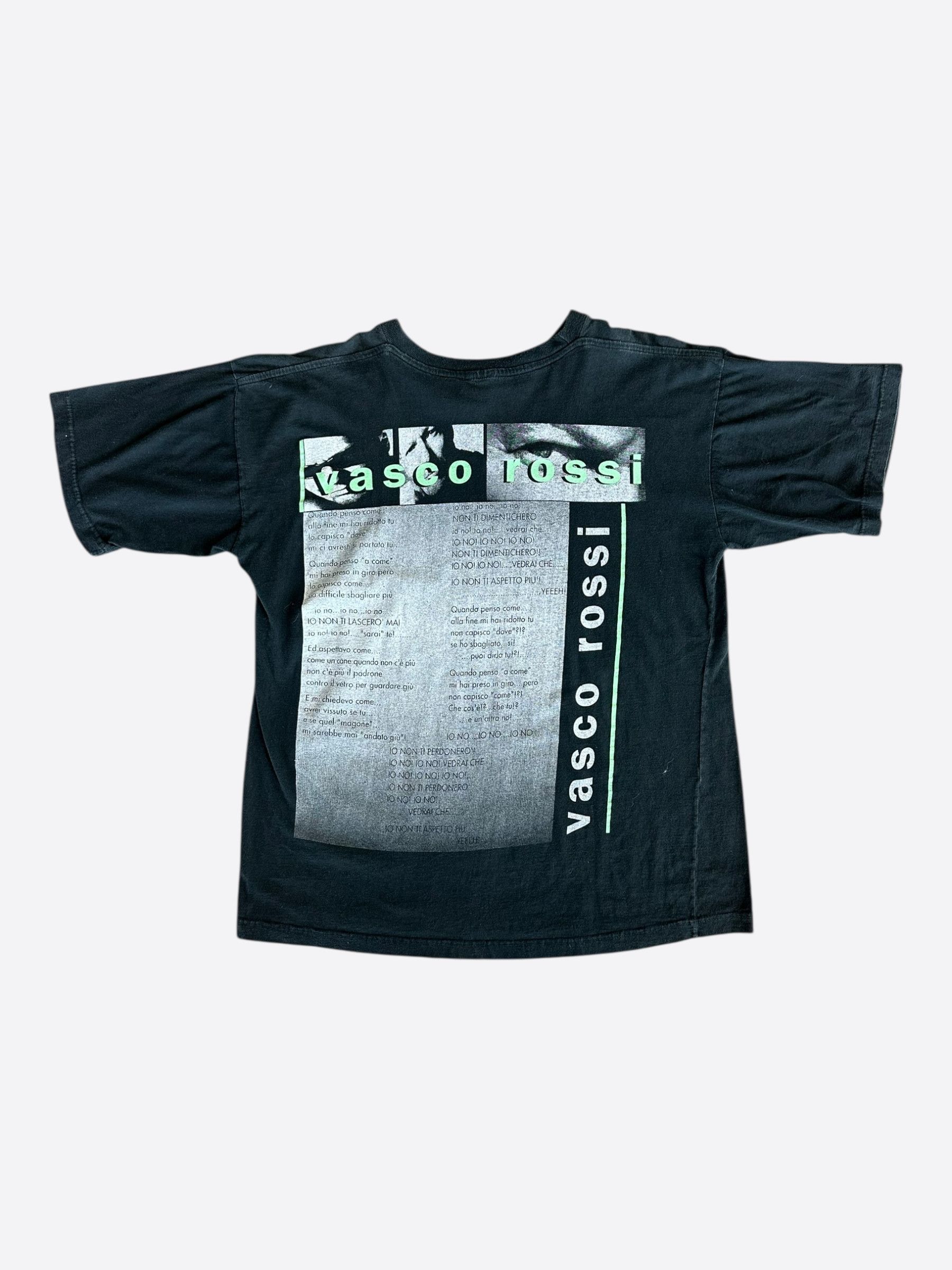 Vintage Vintage Black Vasco Rossi Graphic T-Shirt Size US L / EU 52-54 / 3 - 2 Thumbnail