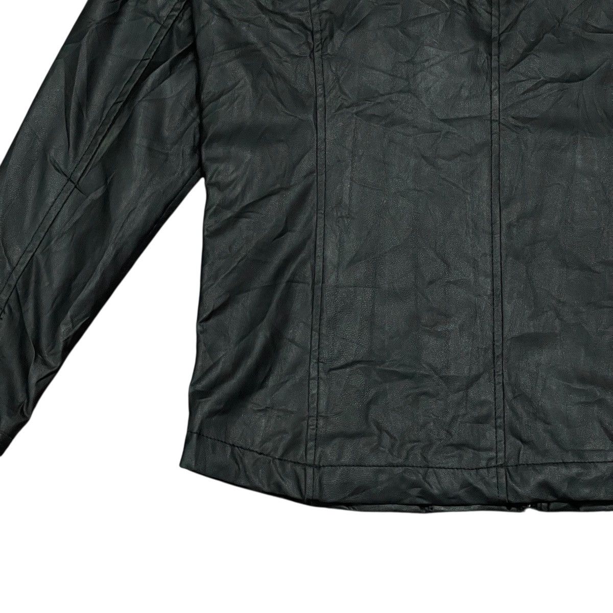 Leather Vintage Red Skins Black Cafe Racer Faux Leather Jacket Size US L / EU 52-54 / 3 - 13 Thumbnail