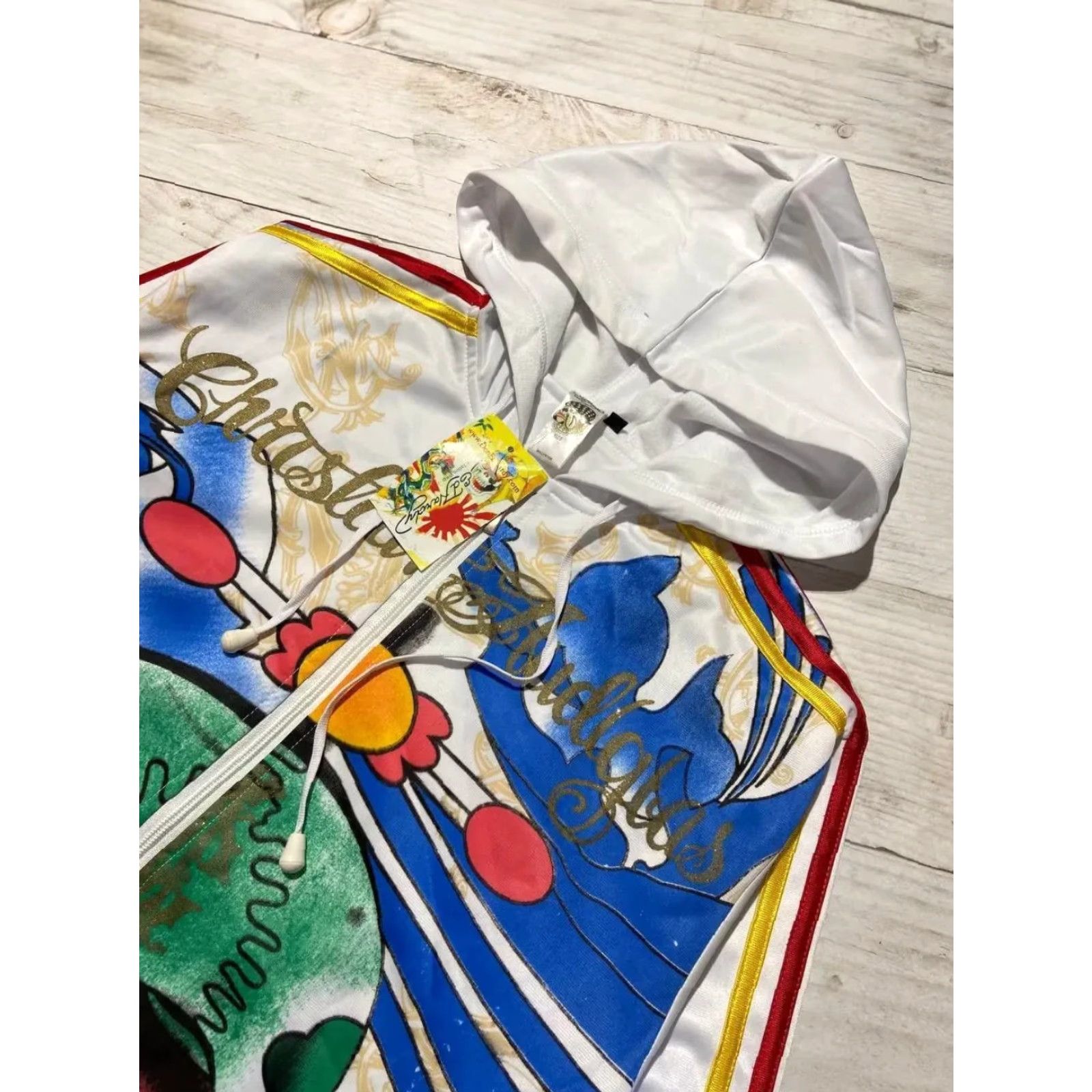 Ed Hardy VINTAGE Ed Hardy Track Jacket Hooded Men L White Bomber Jacket Size US L / EU 52-54 / 3 - 2 Thumbnail