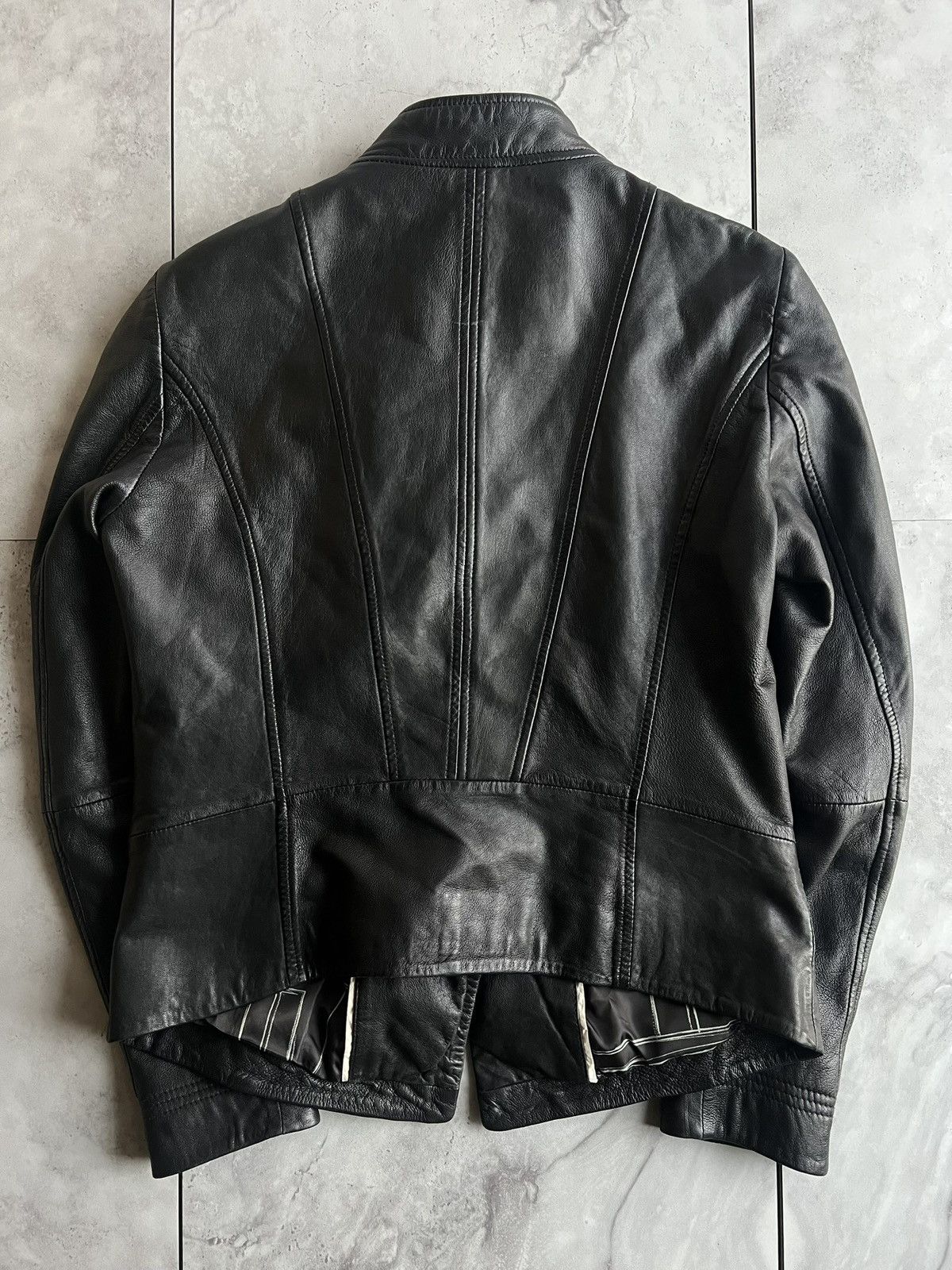 Hugo Boss Hugo Boss Orange Label Asymmetrical Leather Jacket Size US M / EU 48-50 / 2 - 4 Thumbnail