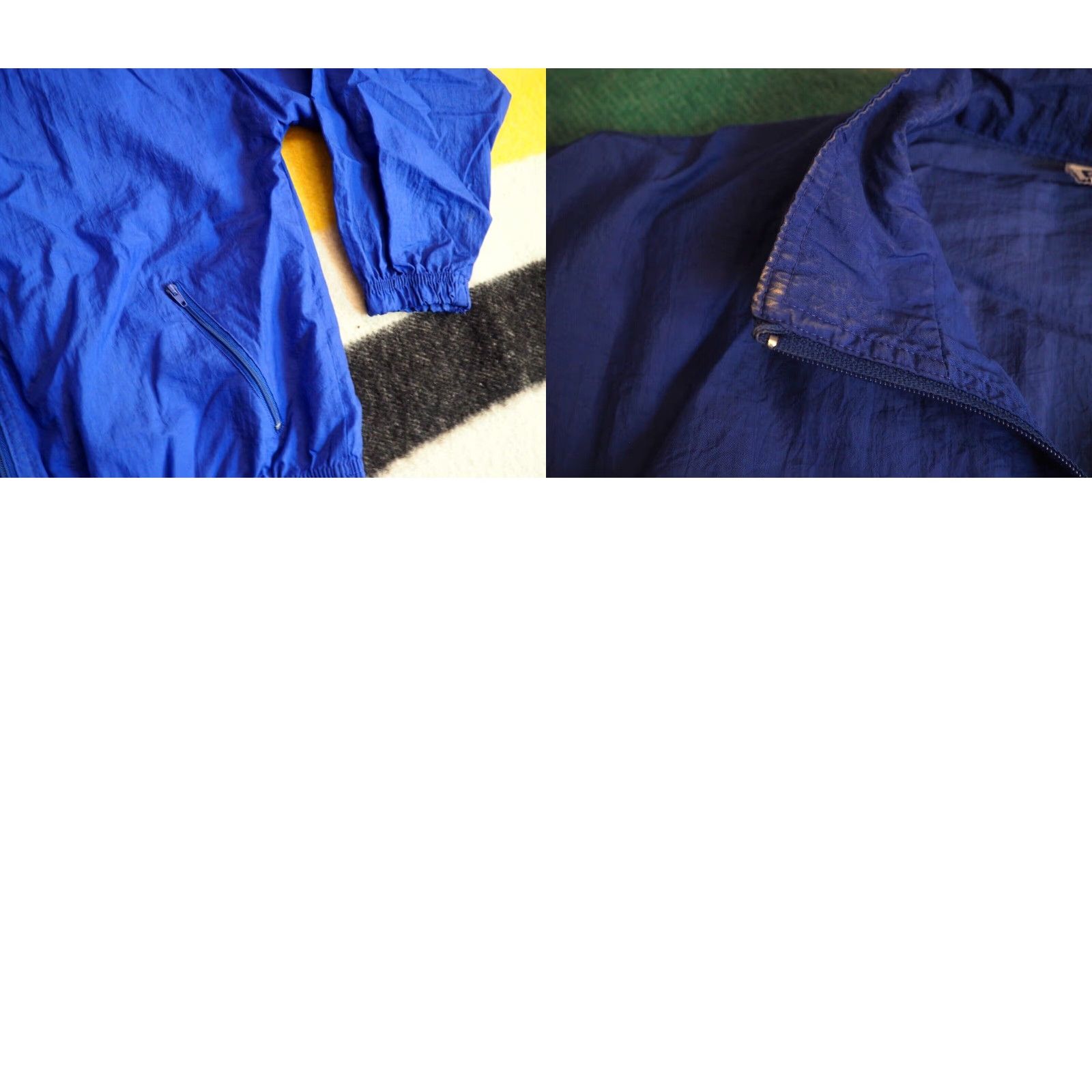 Reebok VTG Reebok Track Jacket Windbreaker Royal Blue Logo Zip Short Sleeve Womens L Blue 80s 90s Athletic Running Jogging Pockets Vintage Size L / US 10 / IT 46 - 8 Thumbnail