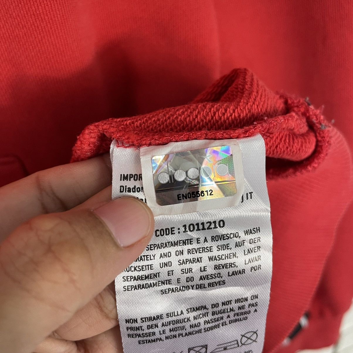Diadora Diadora Red Pullover Hoodie Size US M / EU 48-50 / 2 - 16 Thumbnail