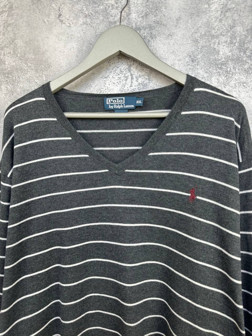 Polo Ralph Lauren Polo Ralph Lauren Vintage V-Neck Striped Sweater Jumper Size US XXL / EU 58 / 5 - 4 Thumbnail