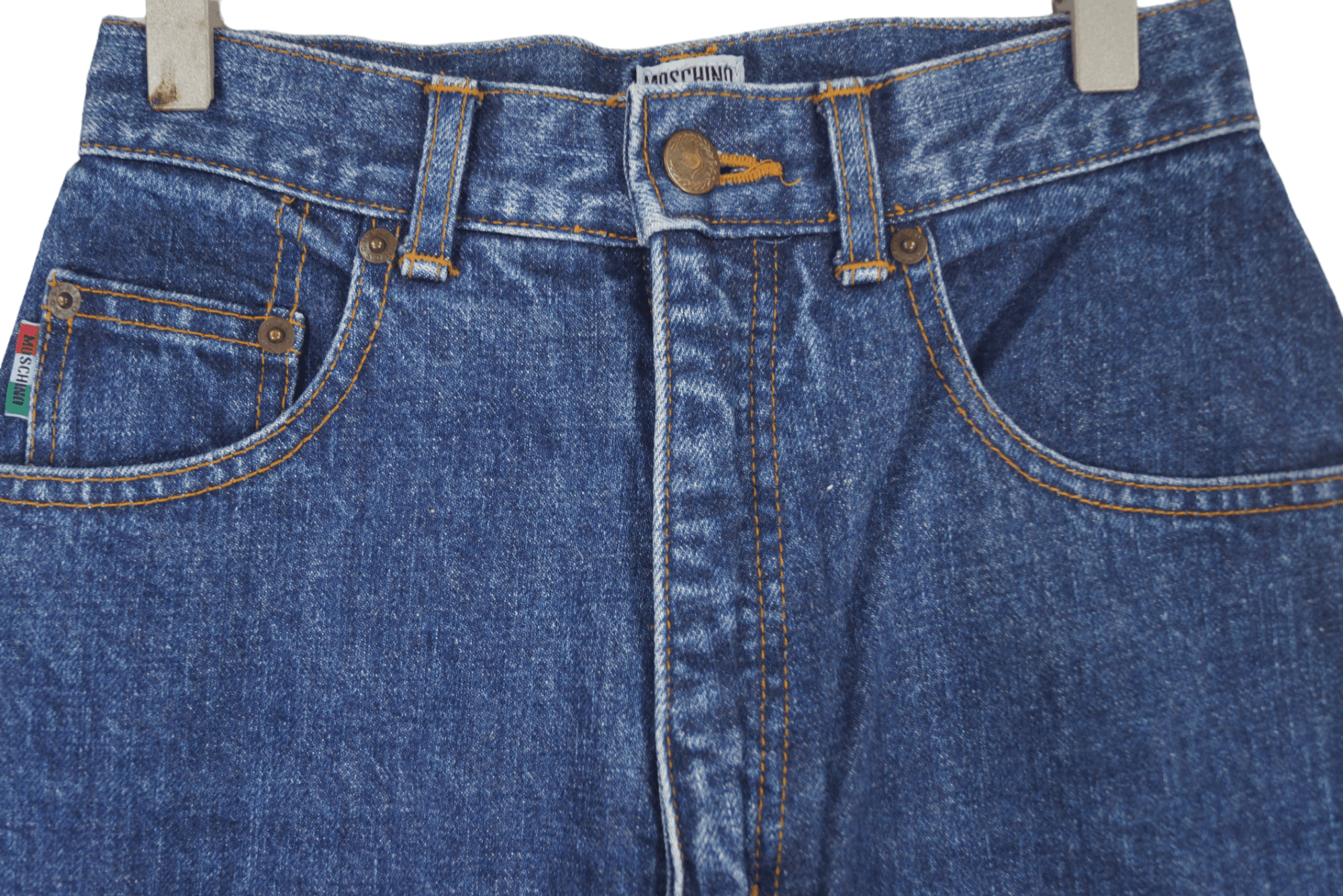 Moschino × Vintage Rare Denim Pants Moschino Jeans Nice Design Size US 26 / EU 42 - 2 Thumbnail