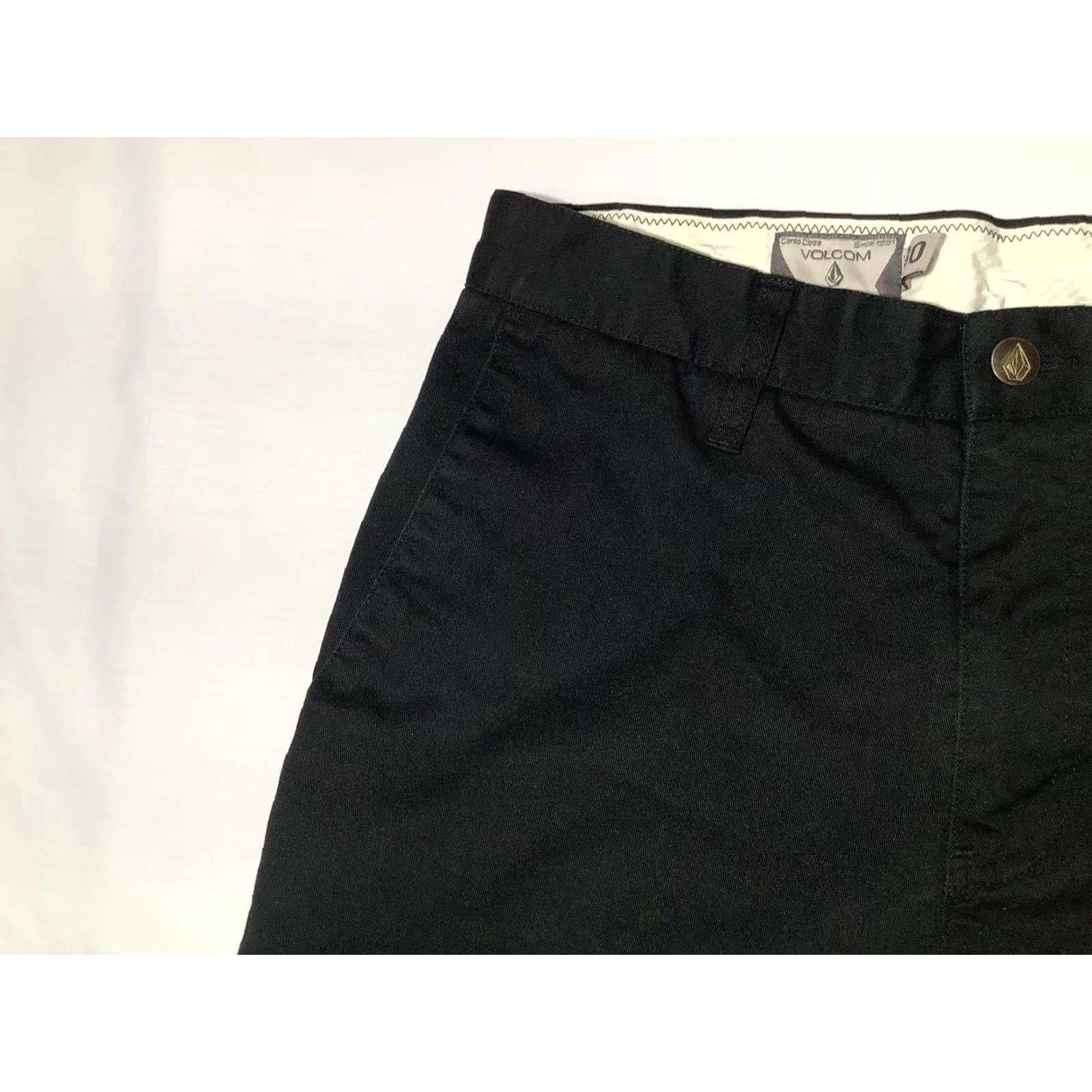 Volcom Volcom Mens Shorts 30 Black Frickin Too Chino Casual Walk Short Stretch Size US 30 / EU 46 - 3 Thumbnail