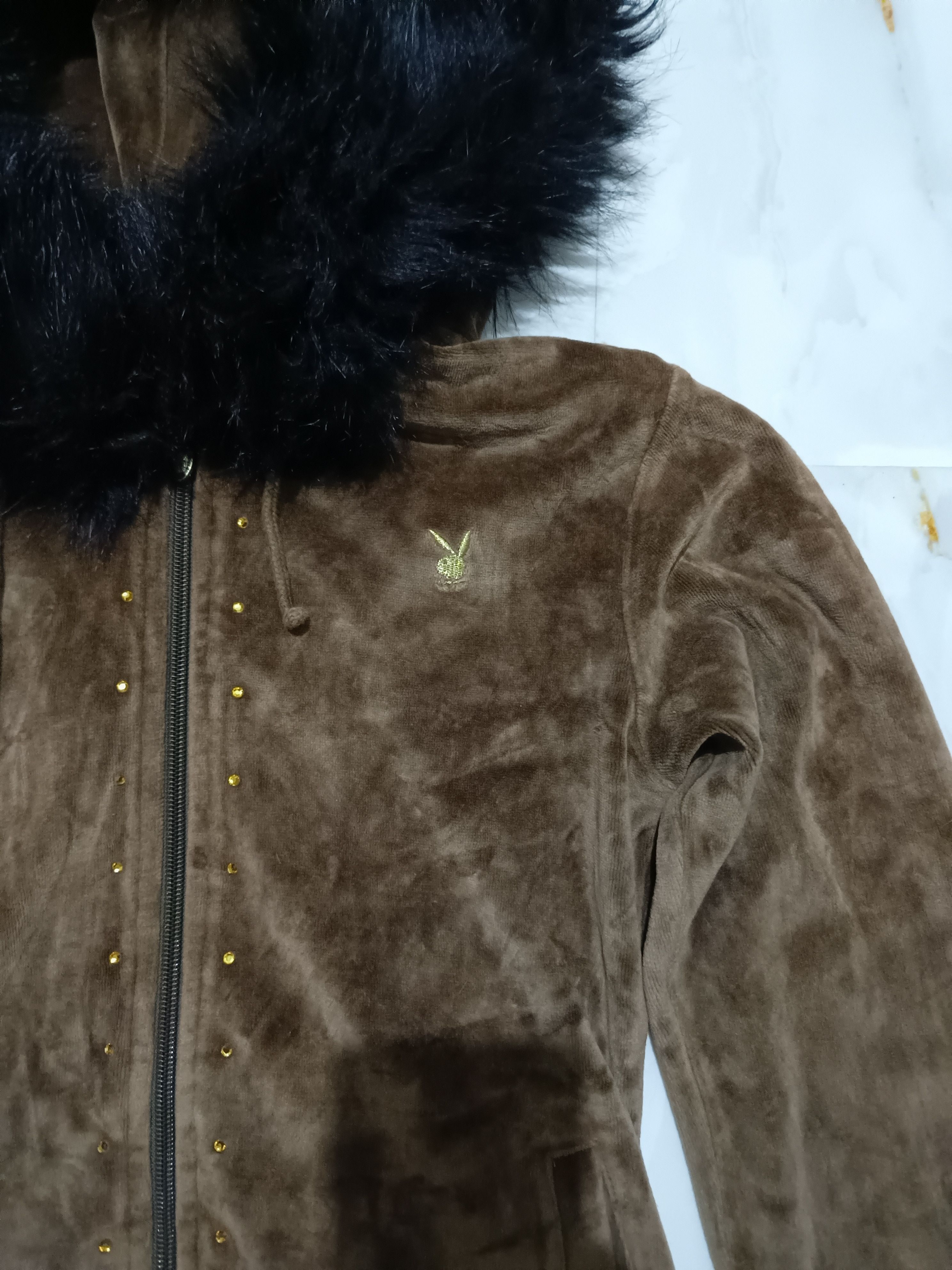 Beauty Beast 2000's Fur Velvet Hoodie Playboy lgb styled Size S / US 4 / IT 40 - 3 Thumbnail
