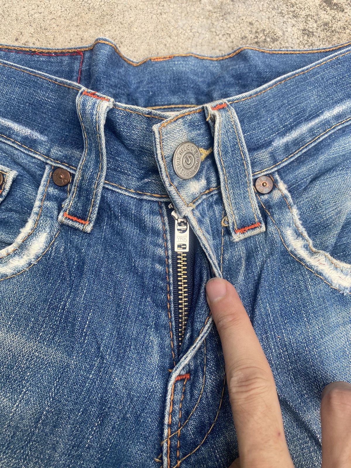 If Six Was Nine × Japanese Brand × True Religion Flare Jeans True Religion Distressed Bootcut Size US 33 - 12 Thumbnail