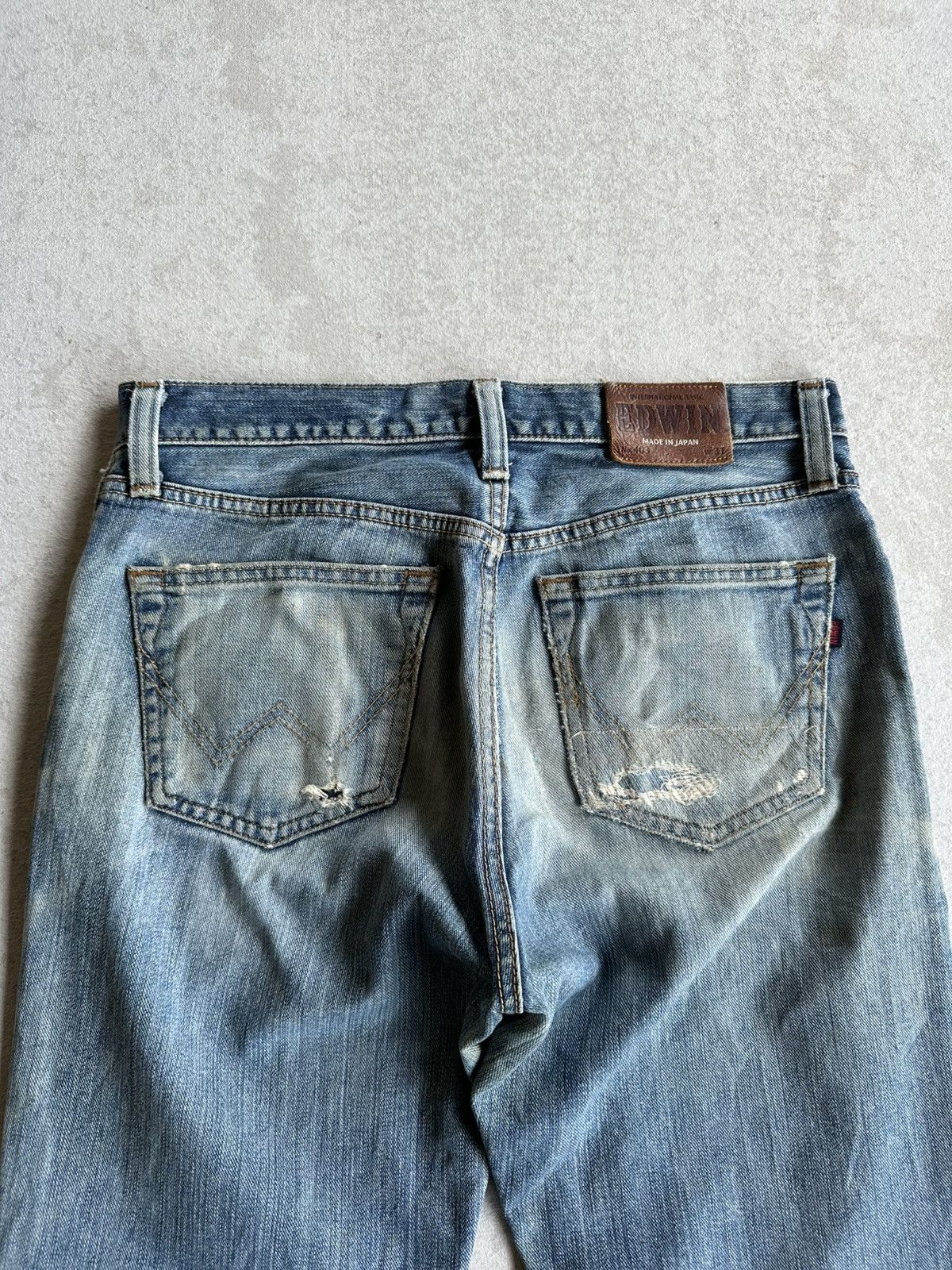 Edwin Vintage EDWIN Japan Rusty Distressed Denim Pants Size US 31 - 12 Thumbnail
