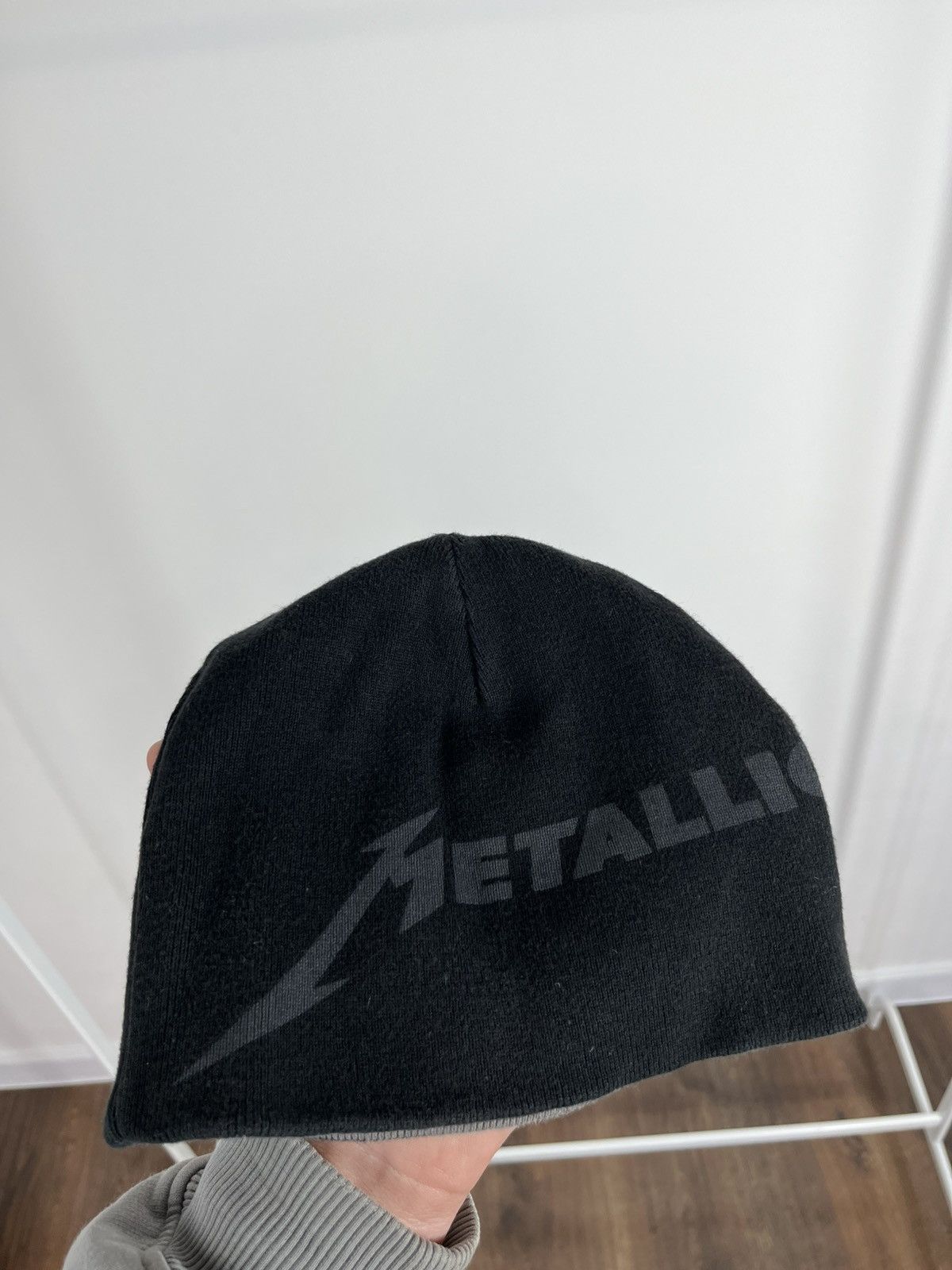 Metallica Reversible Metallica Beanie Hat Black & Grey Graphic Skull Size ONE SIZE - 7 Thumbnail