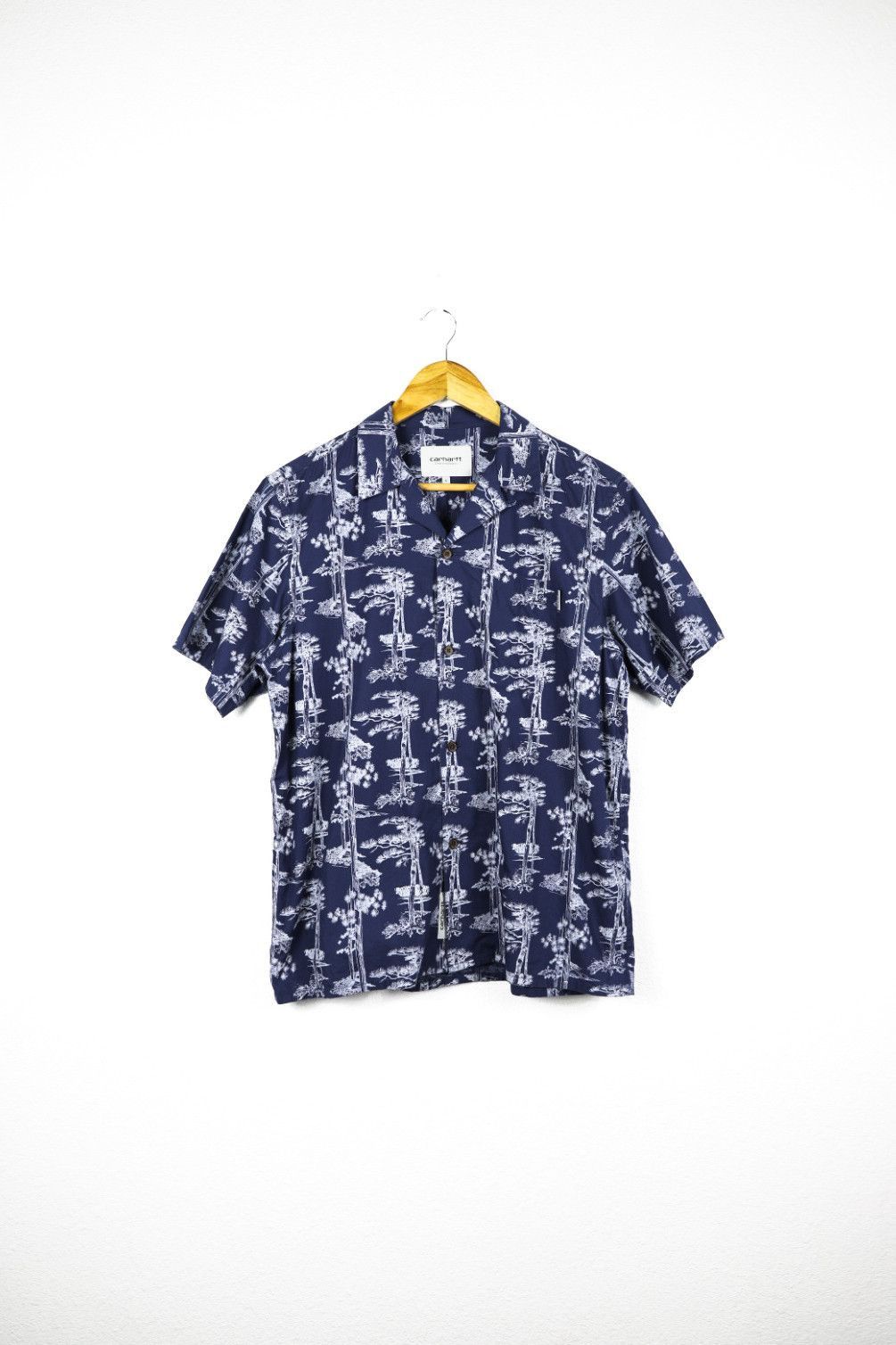 Carhartt × Carhartt Wip Carhartt Wip Pine Printed Camp Collar Hawaii Hawaiian Shirt Size US S / EU 44-46 / 1 - 1 Thumbnail