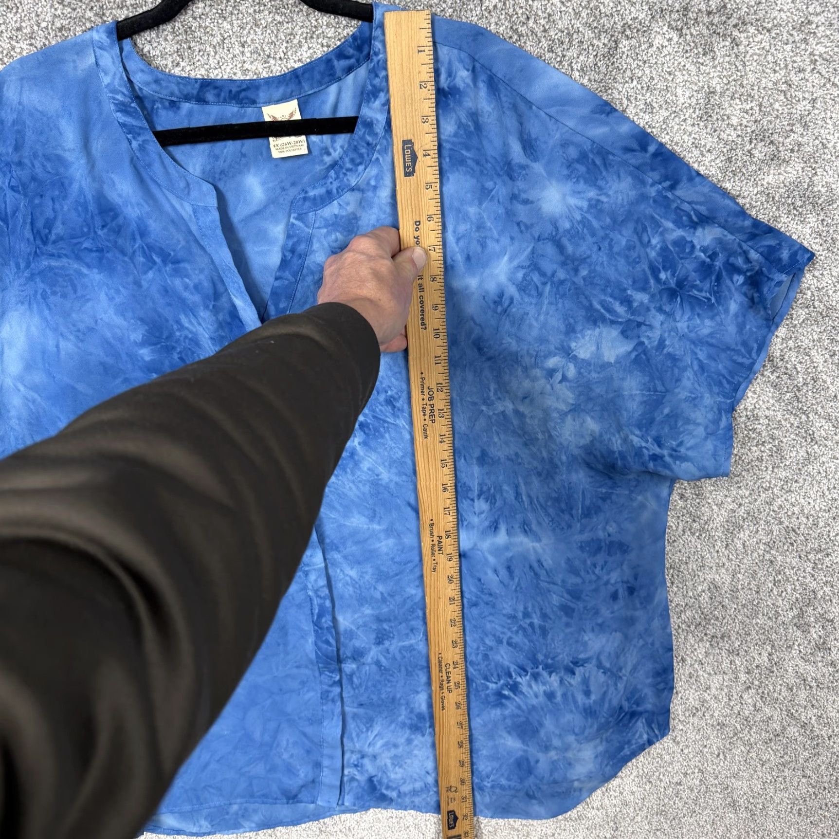 Faded Glory VINTAGE Faded Glory Kimono Blouse Womens 4X Plus Blue Tie Dye Chiffon Coastal Indie Boho Size XXL / US 16-18 / IT 52-54 - 2 Thumbnail