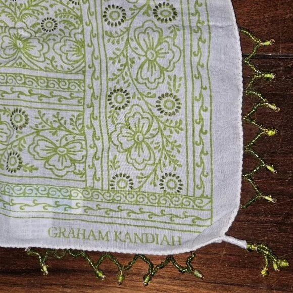 Other Green and White Graham Kandiah Scarf Size ONE SIZE - 2 Thumbnail
