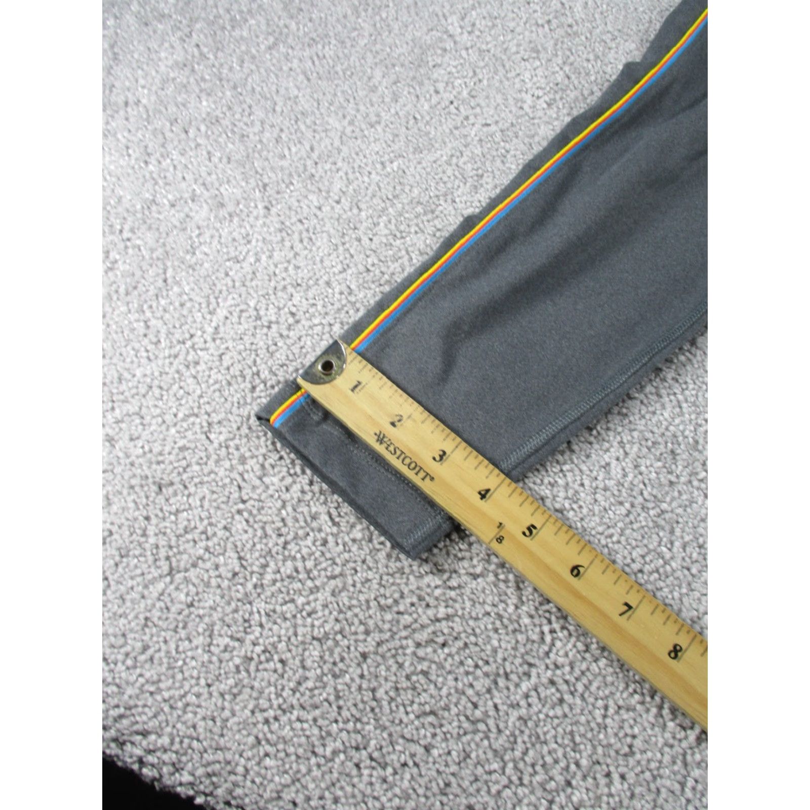 Nike NIKE Leggings Women M Gray Multicolor Side Stripe Compression Gym Activewear Womens Size 32" / US 10 / IT 46 - 4 Thumbnail