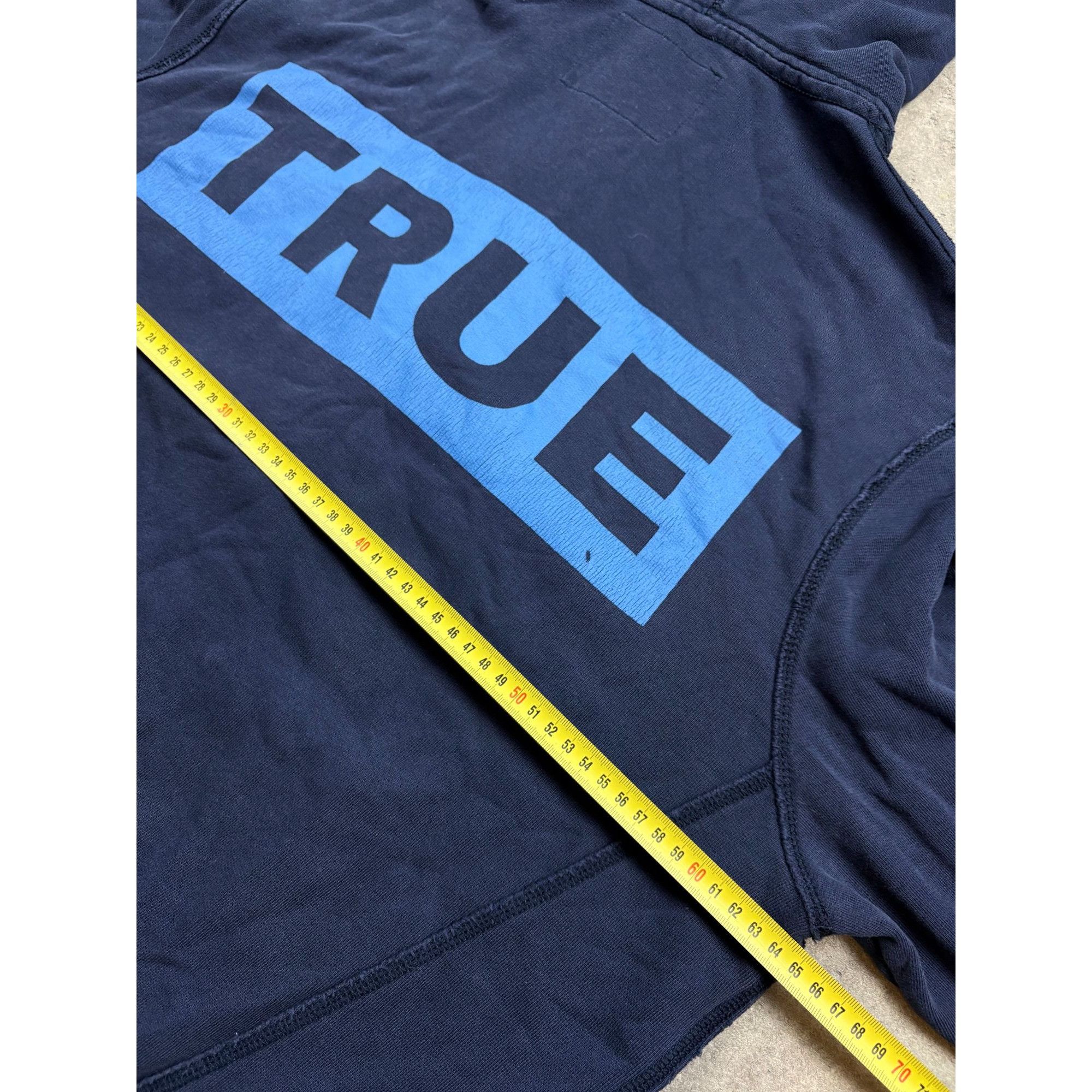 True Religion True Religion Mens Navy Full-Zip Hoodie With Drawstring Hood Size US XXL / EU 58 / 5 - 10 Thumbnail