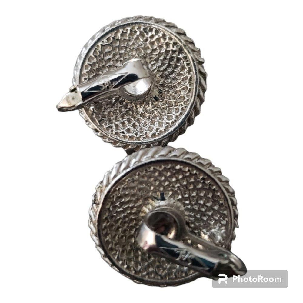 Sacai SAC Vintage Silver, Rhinestone and Pearl Clip Earrings Size ONE SIZE - 5 Thumbnail