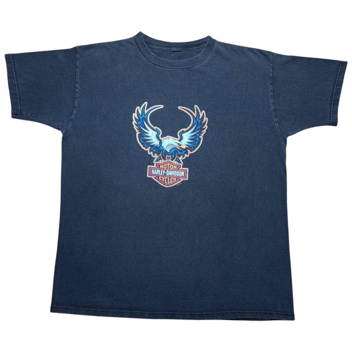 Harley Davidson × Vintage Vintage 1998 Harley Davidson Eagle Emblem Logo Graphic Tee Size US XL / EU 56 / 4 - 1 Thumbnail