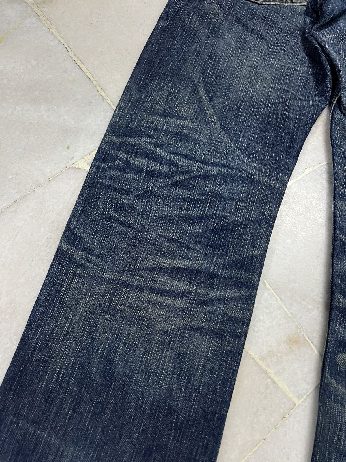 Edwin × Japanese Brand × Jean Edwin 503 Blue Trip Distress Jean Size US 31 - 14 Thumbnail