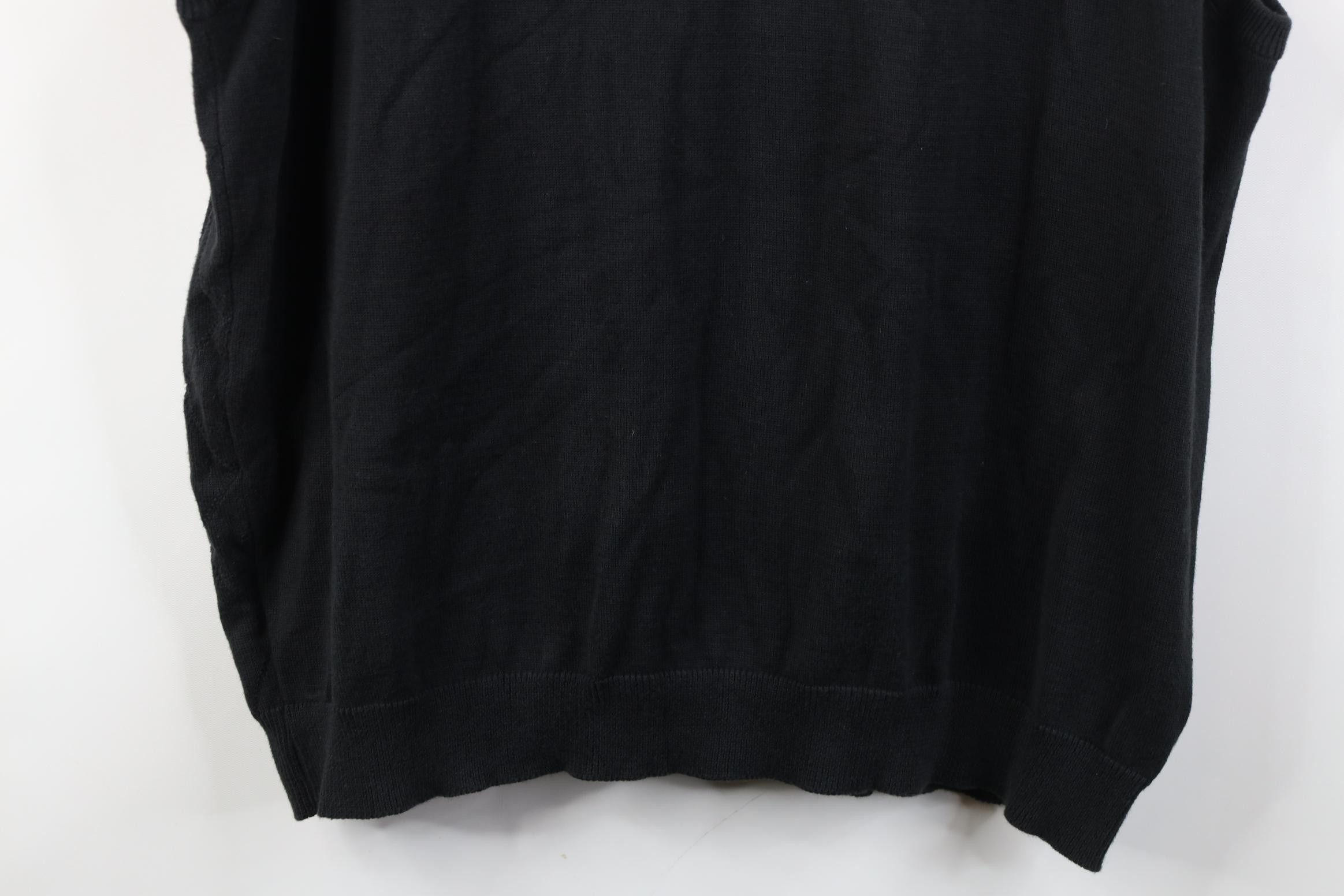 Vintage Vintage 90s Streetwear Diamond Knit Sweater Vest Black Size US L / EU 52-54 / 3 - 11 Thumbnail
