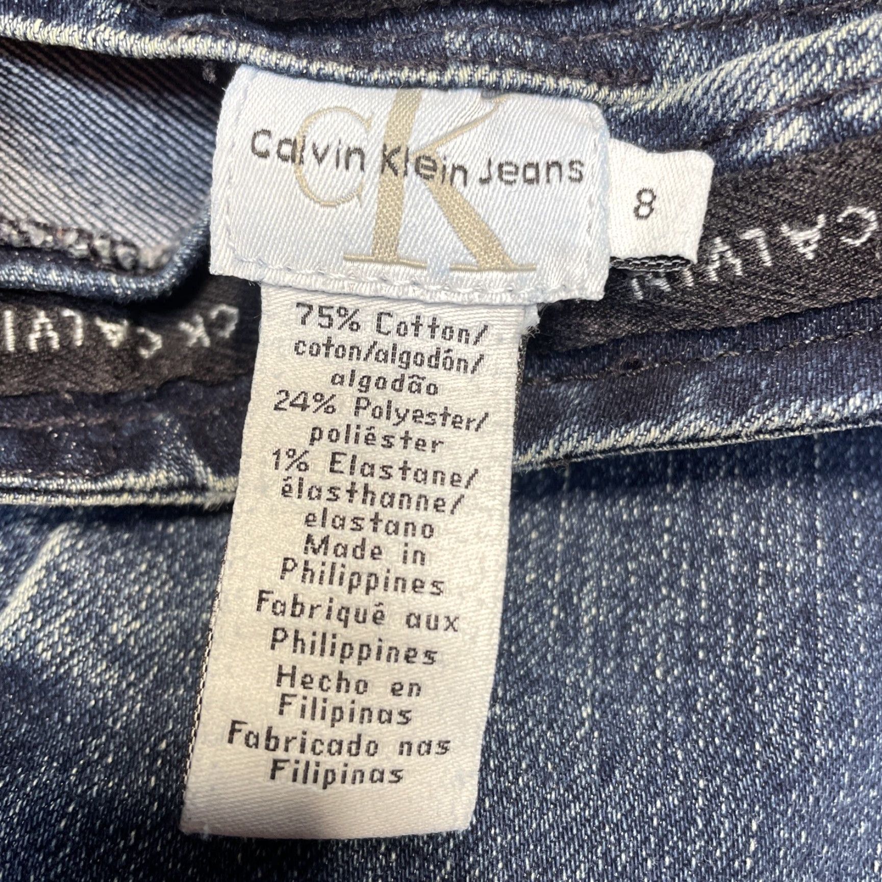 Calvin Klein VINTAGE Calvin Klein Women's Denim Skirt Size 8 A-Line Short Stretch Blue Size 30" / US 8 / IT 44 - 2 Thumbnail