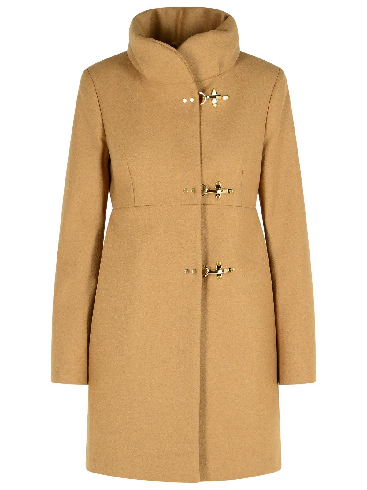 Fay FAY Beige Wool Blend Coat Size L / US 10 / IT 46 - 1 Thumbnail