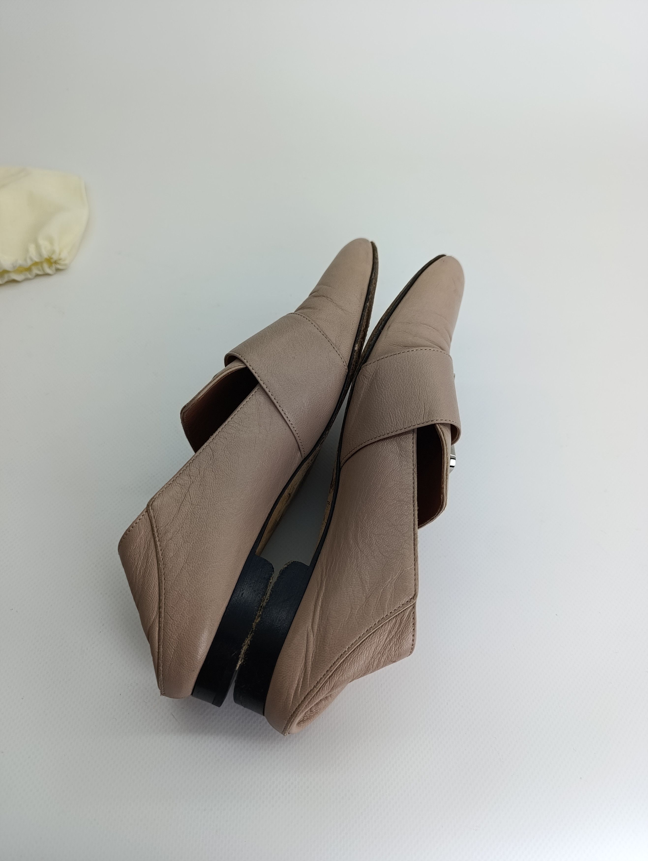 Bally BALLY JANELLE LEATHER LOAFERS MULES BEIGE Size US 7.5 / IT 37.5 - 9 Thumbnail