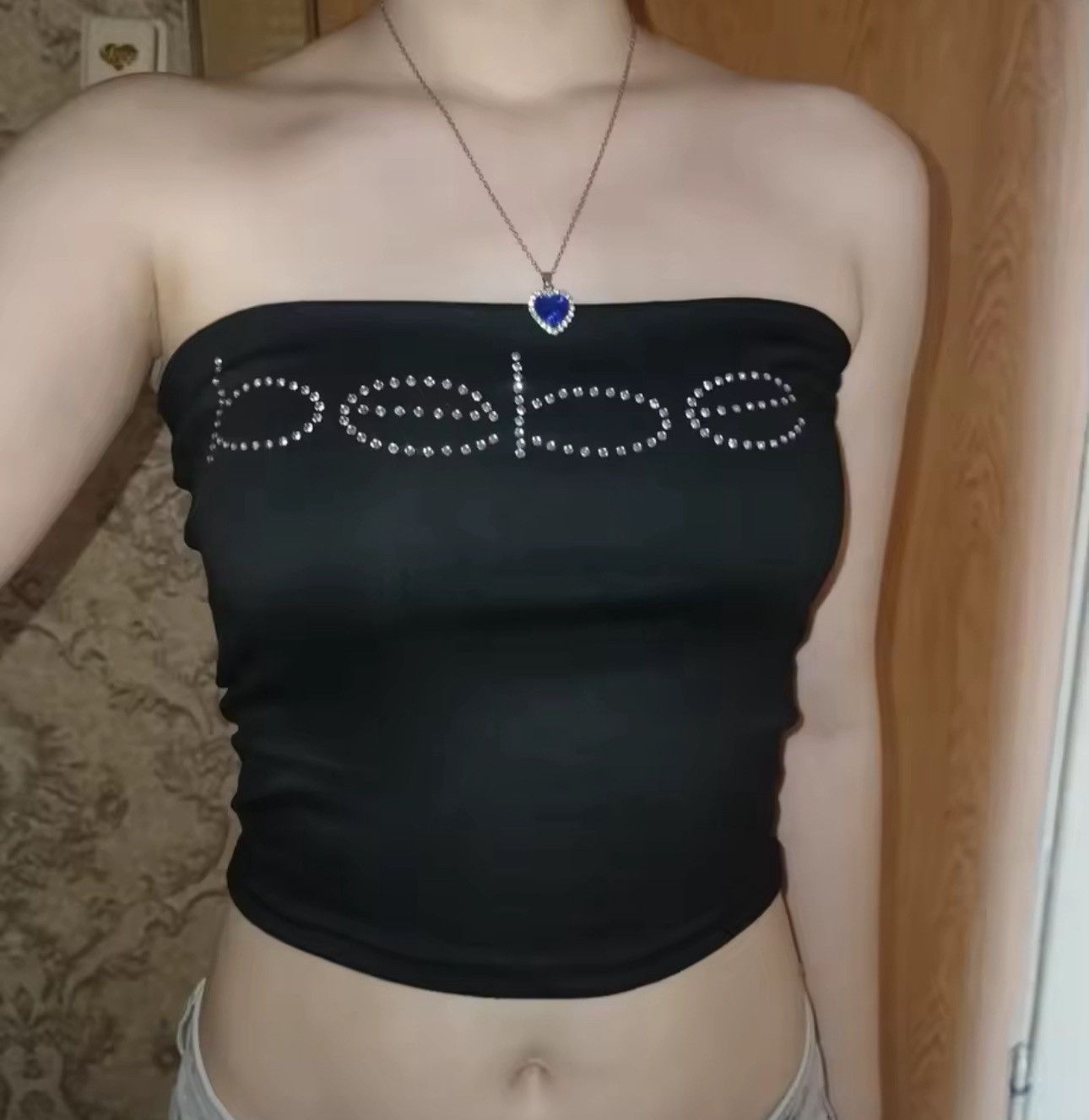 Bebe Bebe Rhinestone Logo Tube Top Size M / US 6-8 / IT 42-44 - 2 Thumbnail