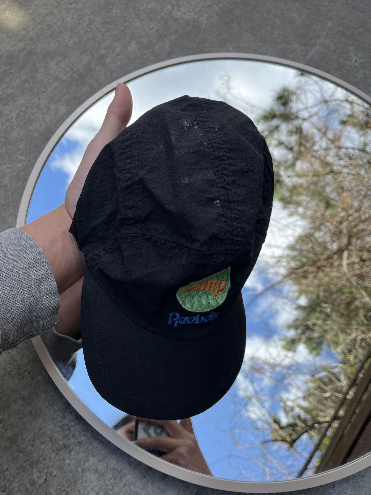 Reebok Vintage Cycling Cap Reebok Pump 90s Black Y2k Rare Racing Size ONE SIZE - 9 Thumbnail