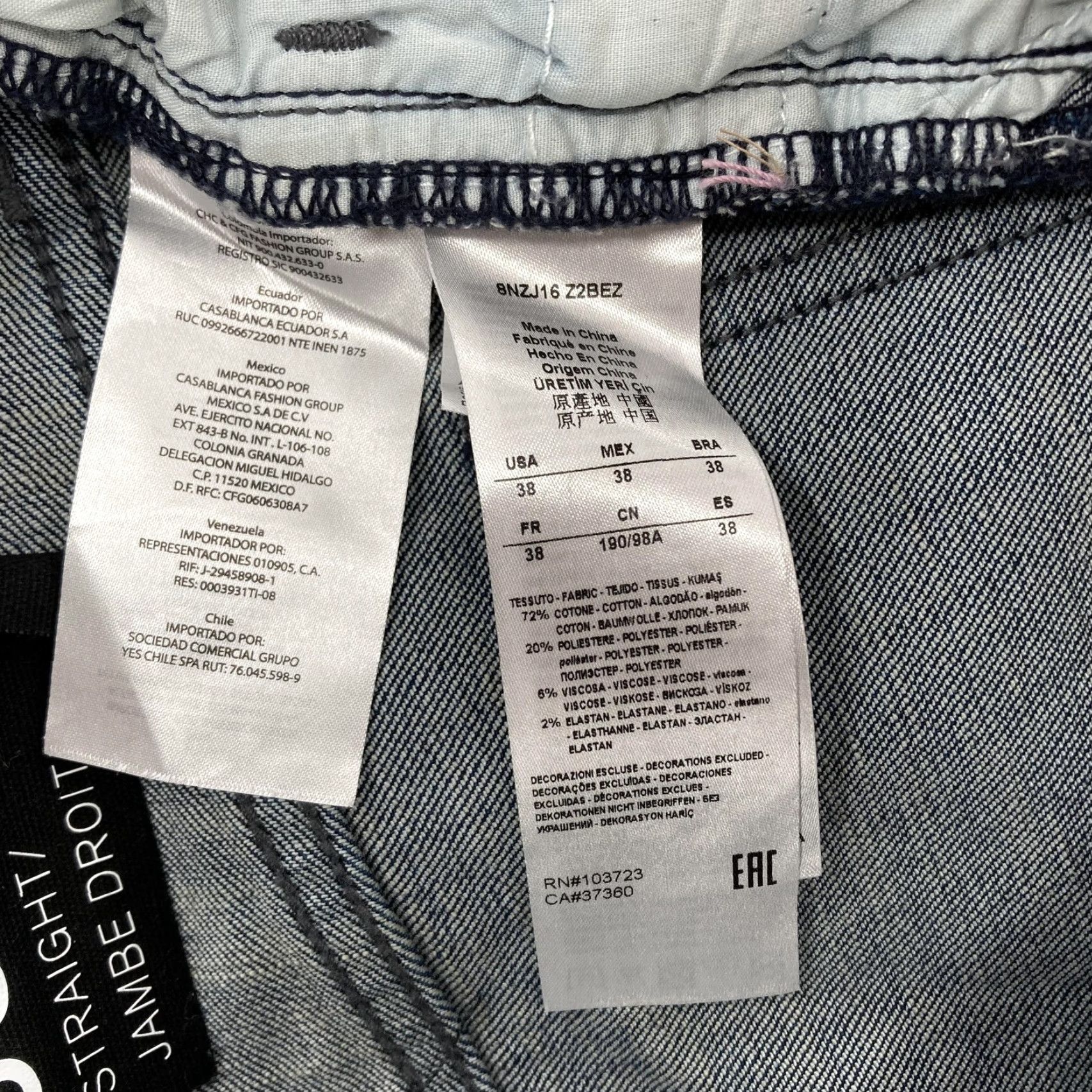 Armani Exchange Armani Exchange Jeans Mens 38 S/C Straight Fit Blue Denim Stretch Modern Classic Jeans Shirt? Size US 38 / EU 54 - 6 Thumbnail