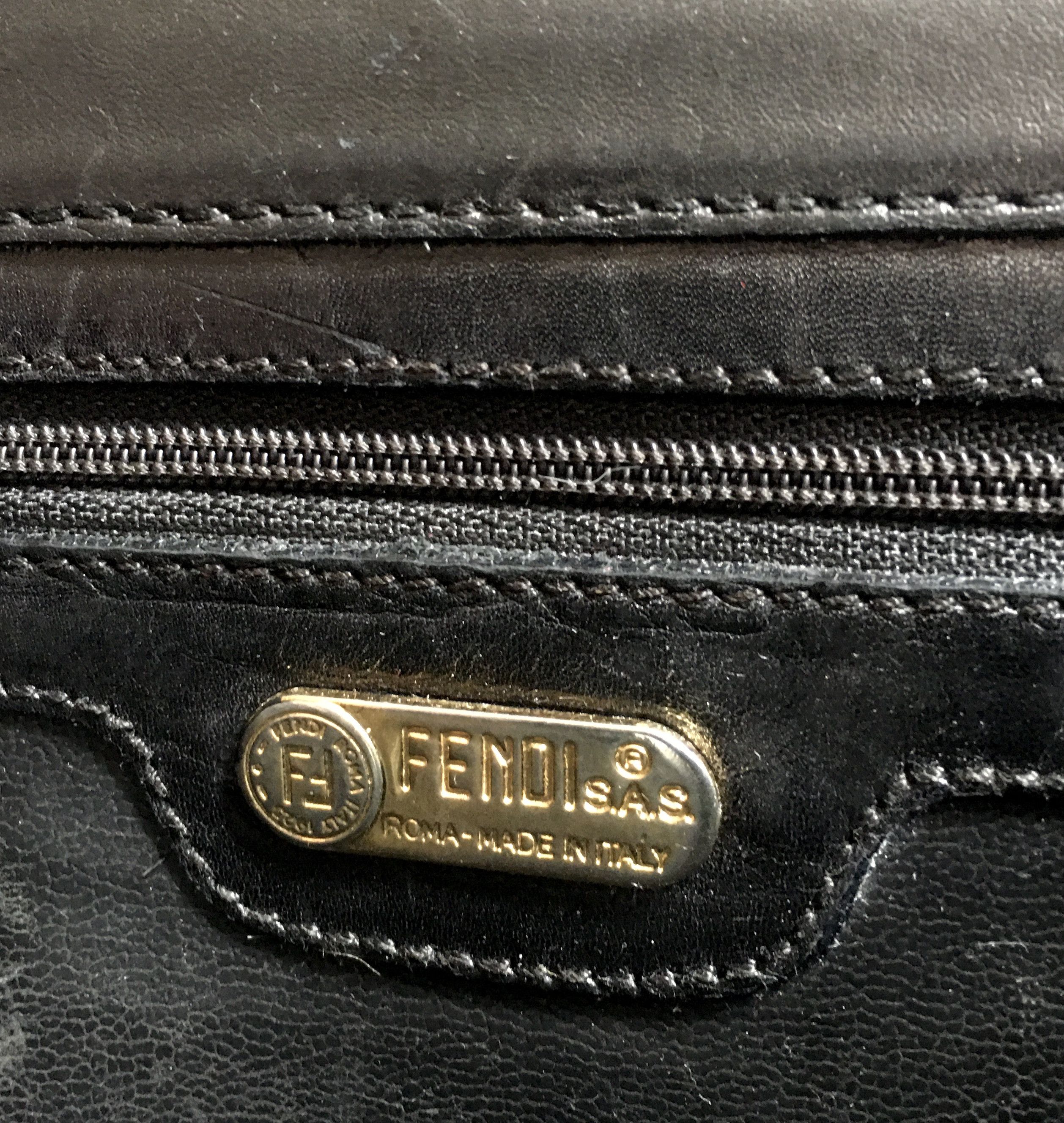 Fendi FENDI Vintage Black Braided Leather Crossbody Shoulder Bag Size ONE SIZE - 14 Thumbnail