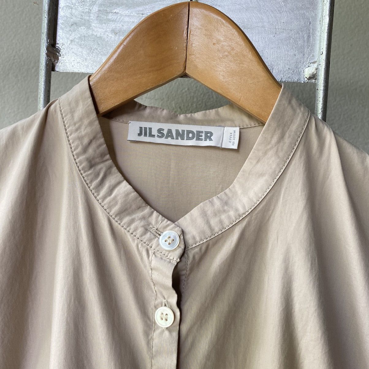 Jil Sander Jil Sander Mandarin Collar 3/4 Sleeve Blouse Size XXS / US 00 / IT 34 - 7 Thumbnail