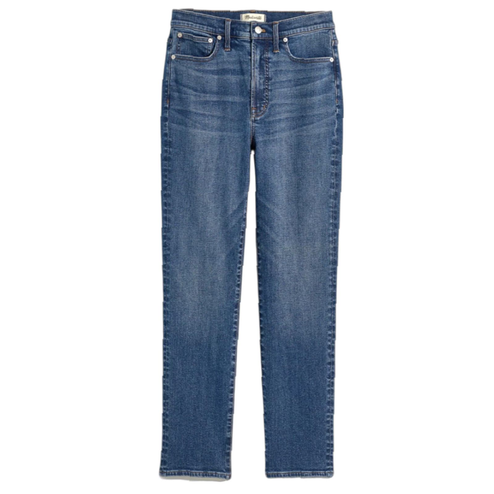 Madewell MADEWELL ThePerfect Jean Manorford Wash Sz 24 Blue Straight Denim Women's Size 42" / US 20 - 1 Thumbnail