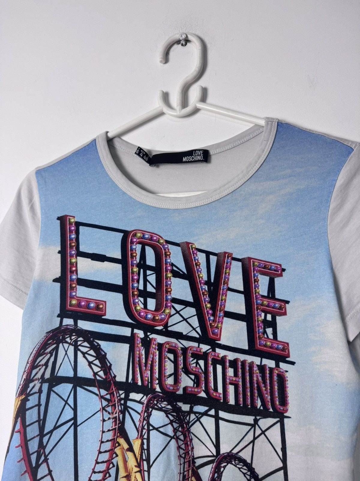Moschino Moschino Rollercoaster Graphic Tee Y2K Style Archive 00s Size S / US 4 / IT 40 - 2 Thumbnail
