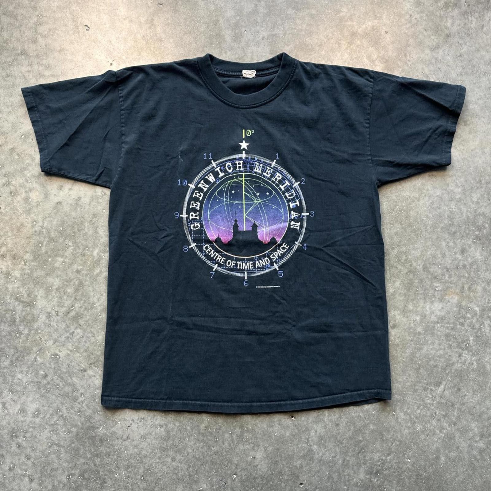 Other Greenwich Meridian "Center of Time & Space" Faded T-Shirt Size US XL / EU 56 / 4 - 1 Thumbnail